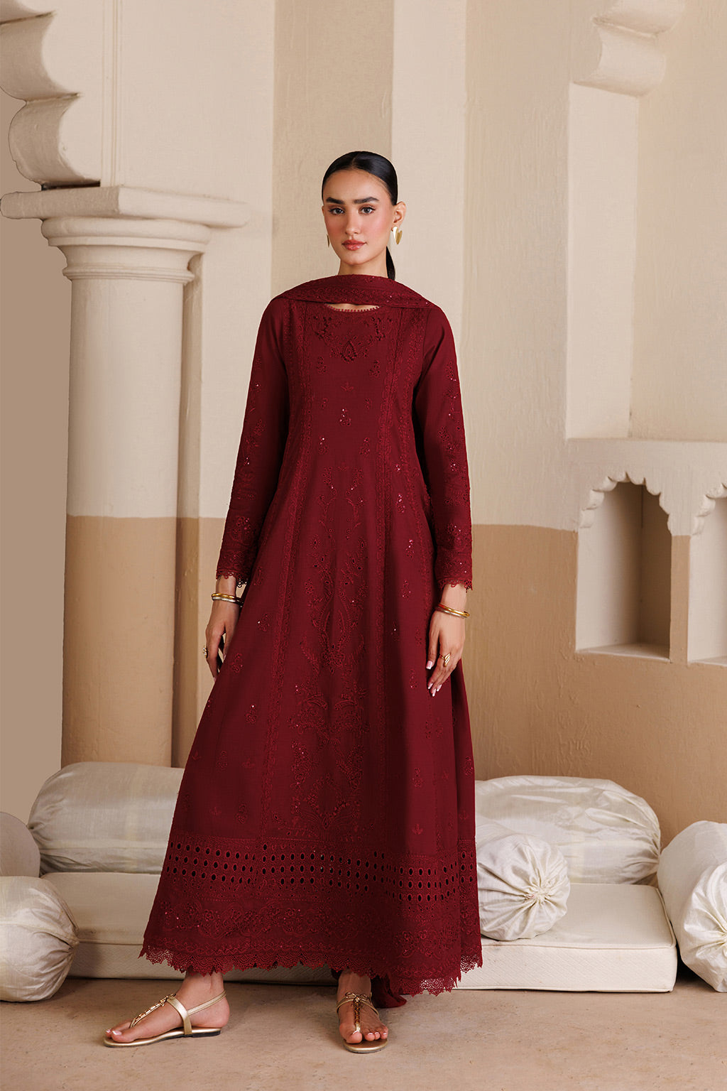 BAROQUE Chiffon Pakistani Summer Dresses - Emaan Adeel - 2
