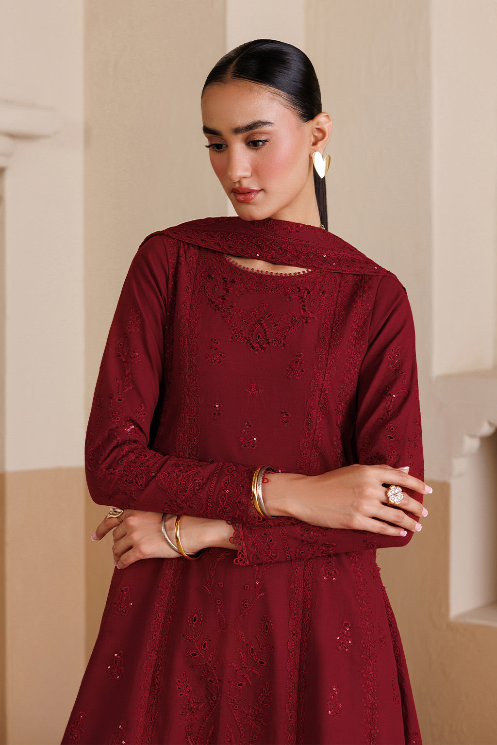 BAROQUE Chiffon Pakistani Summer Dresses - Emaan Adeel - 4