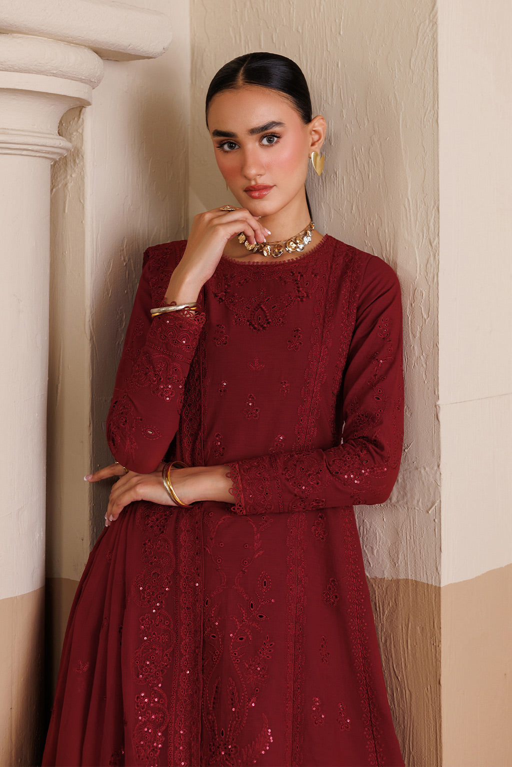 BAROQUE Chiffon Pakistani Summer Dresses - Emaan Adeel - 5