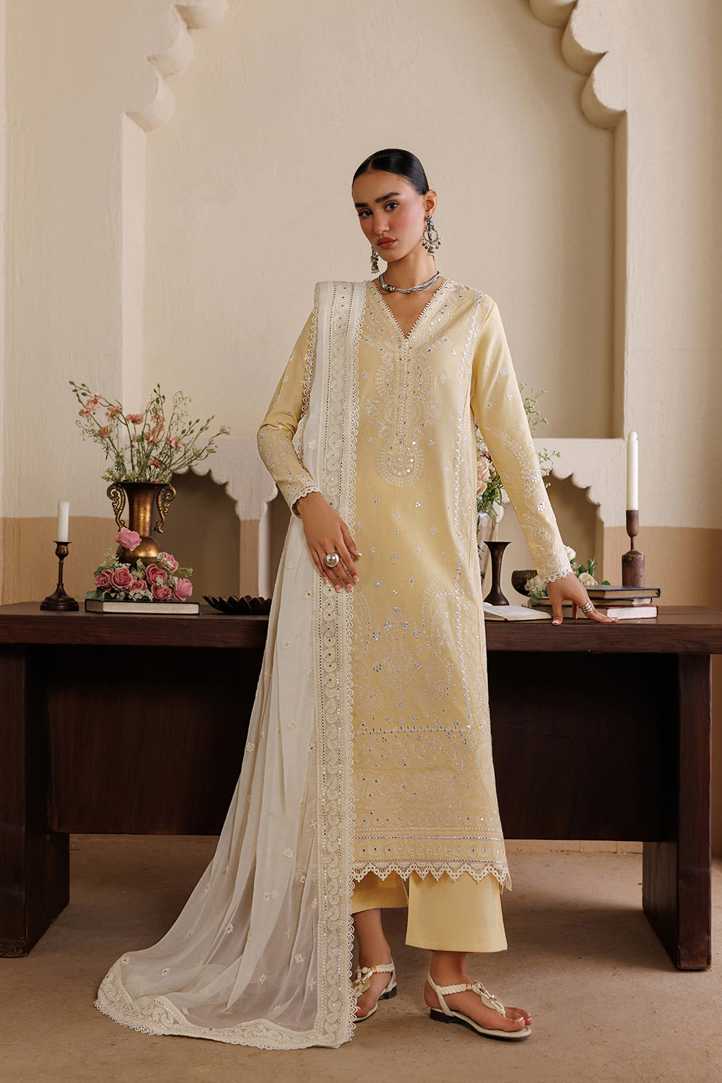 NOSTALIGA Chiffon Pakistani Summer Dresses - Emaan Adeel - 1