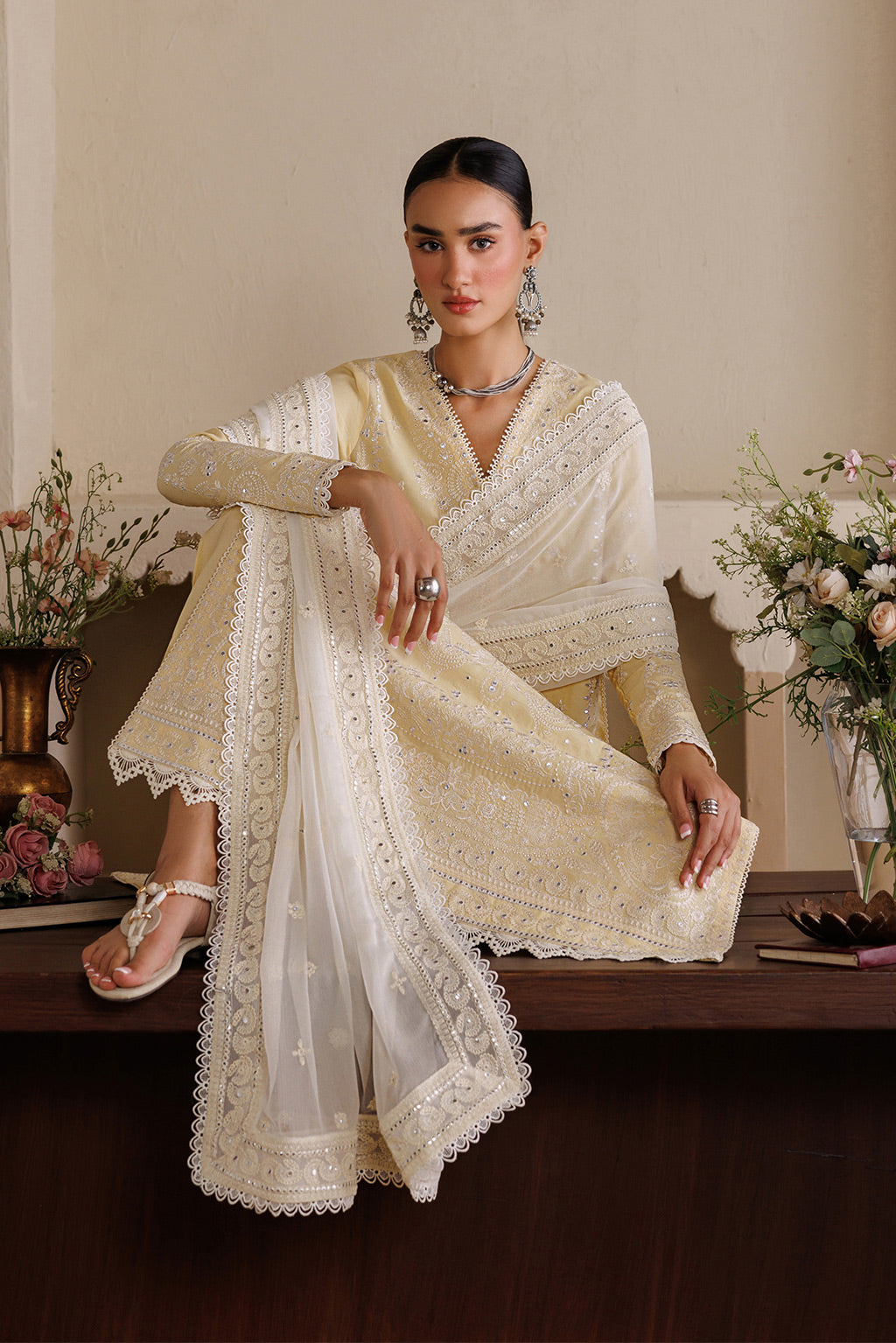 NOSTALIGA Chiffon Pakistani Summer Dresses - Emaan Adeel - 3