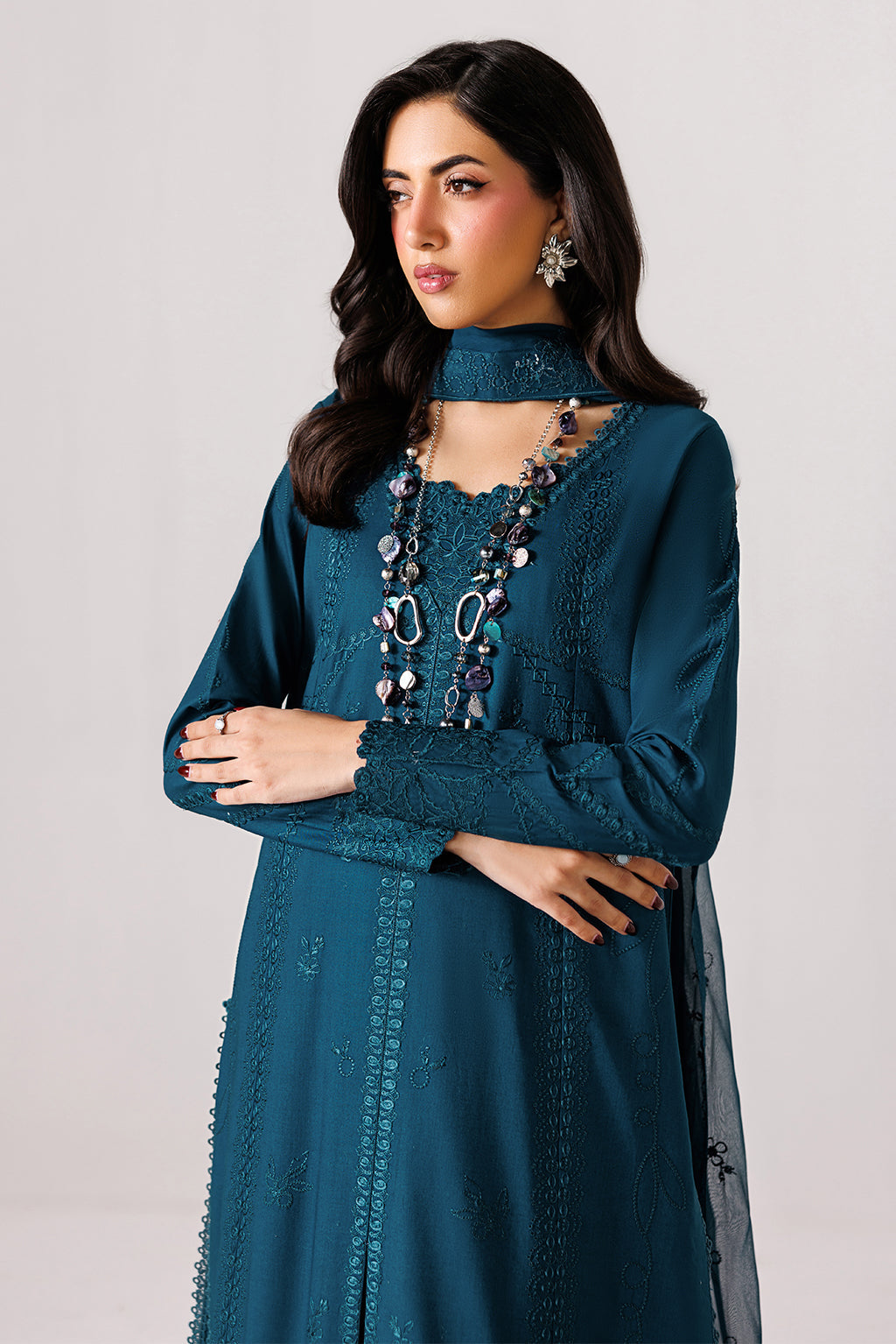 SERENE Chiffon Pakistani Summer Dresses - Emaan Adeel - 6