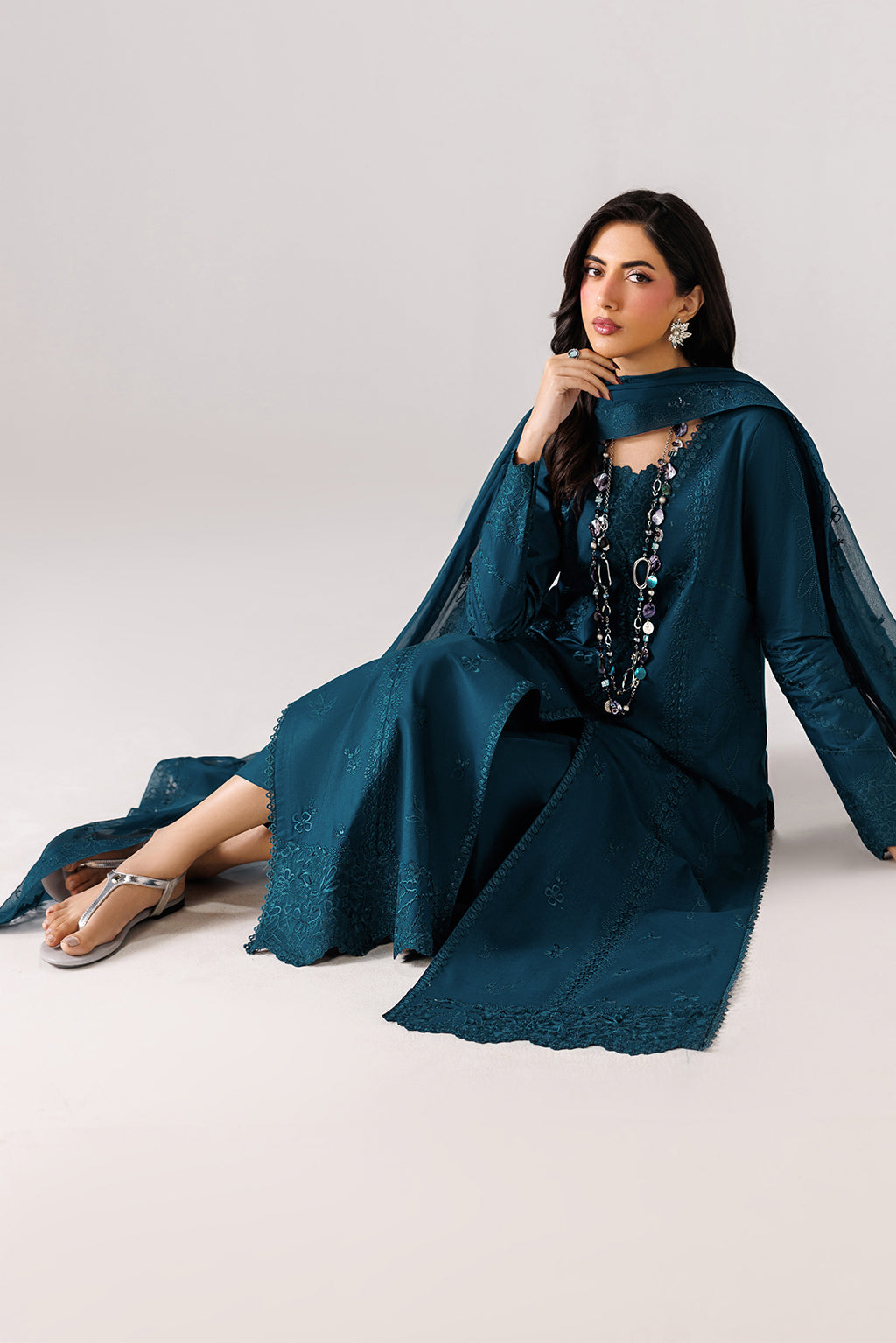 SERENE Chiffon Pakistani Summer Dresses - Emaan Adeel - 4