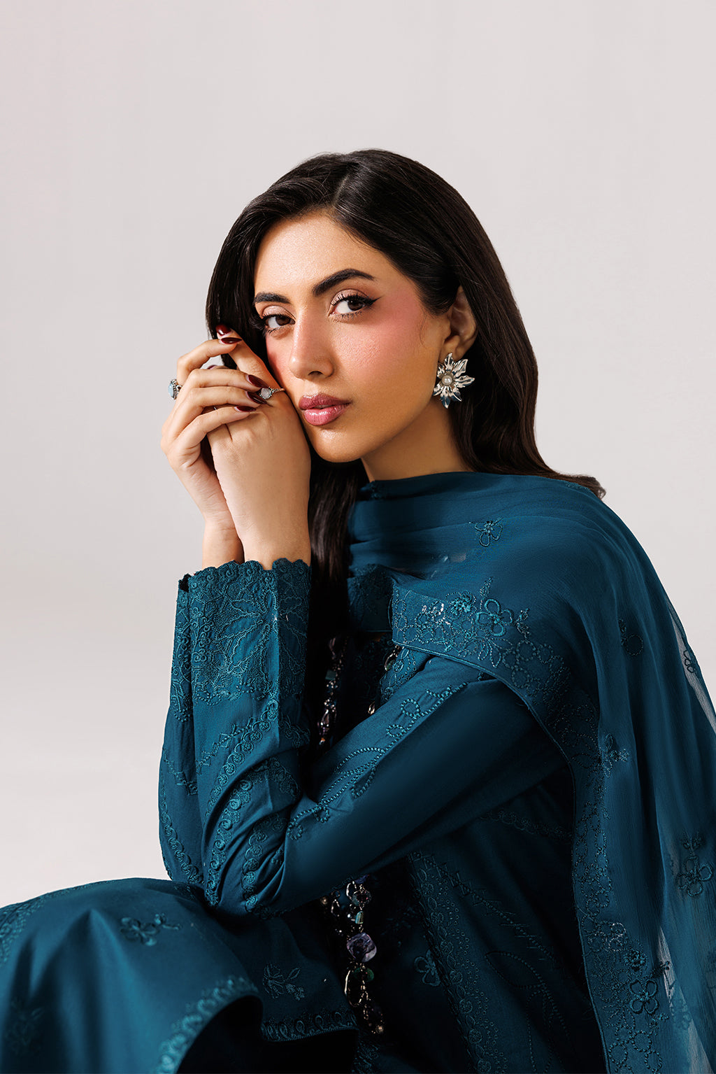 SERENE Chiffon Pakistani Summer Dresses - Emaan Adeel - 7