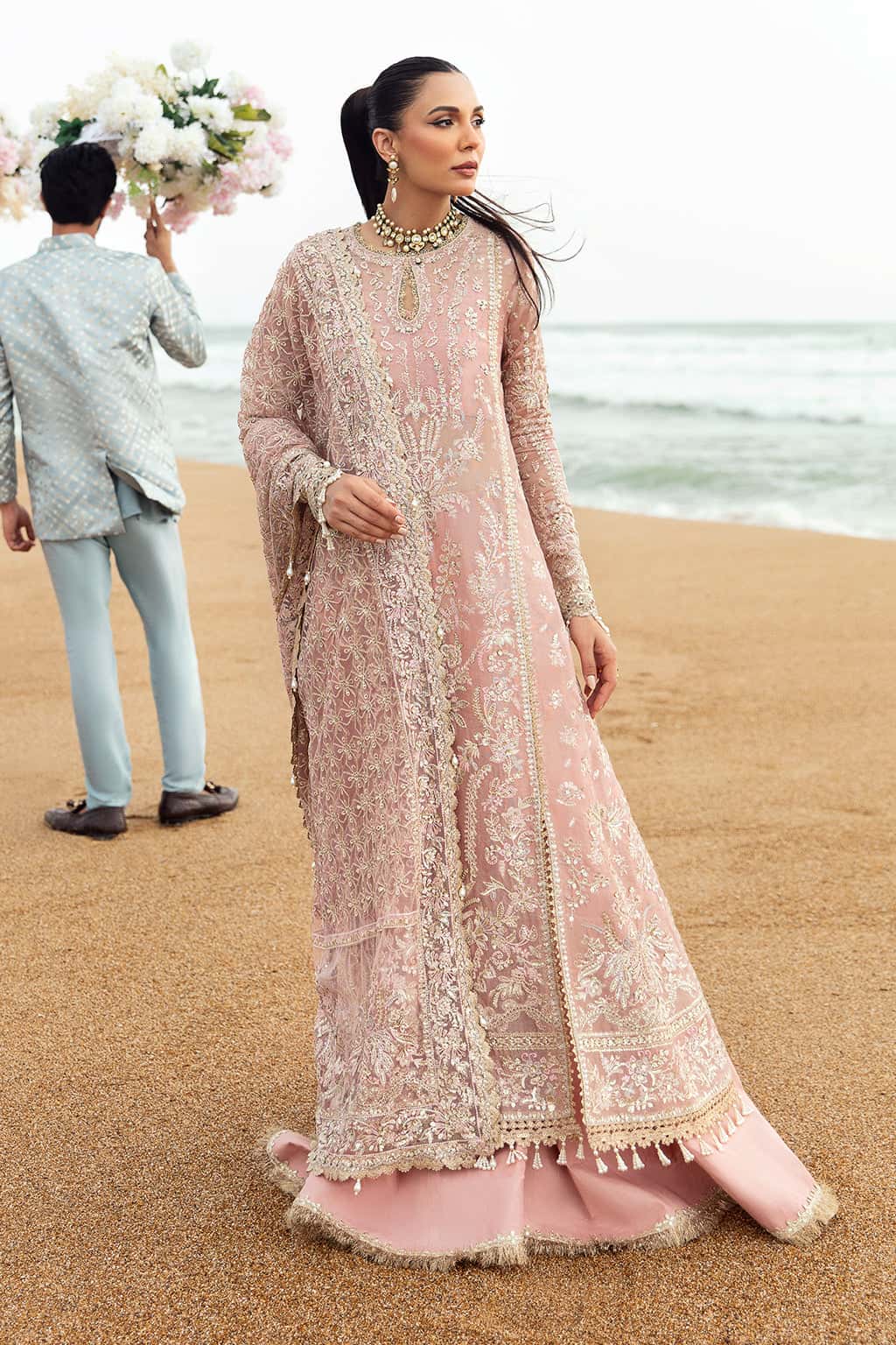 Shazma Raw Silk Pakistani Formal Dresses - Afrozeh - 1