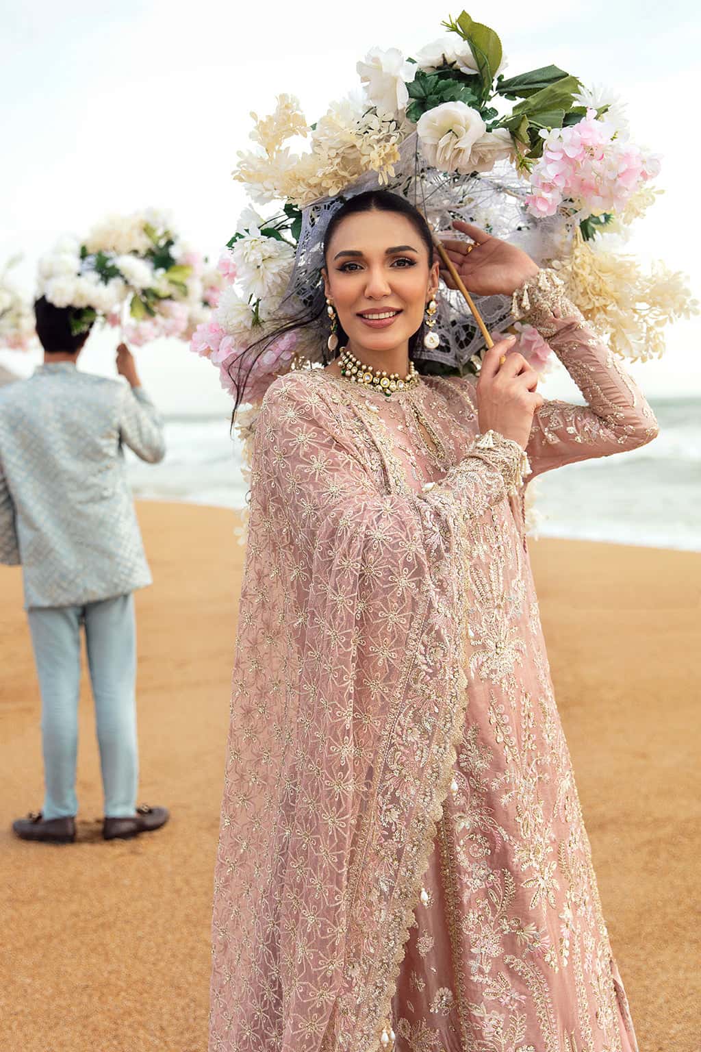Shazma Raw Silk Pakistani Formal Dresses - Afrozeh - 3
