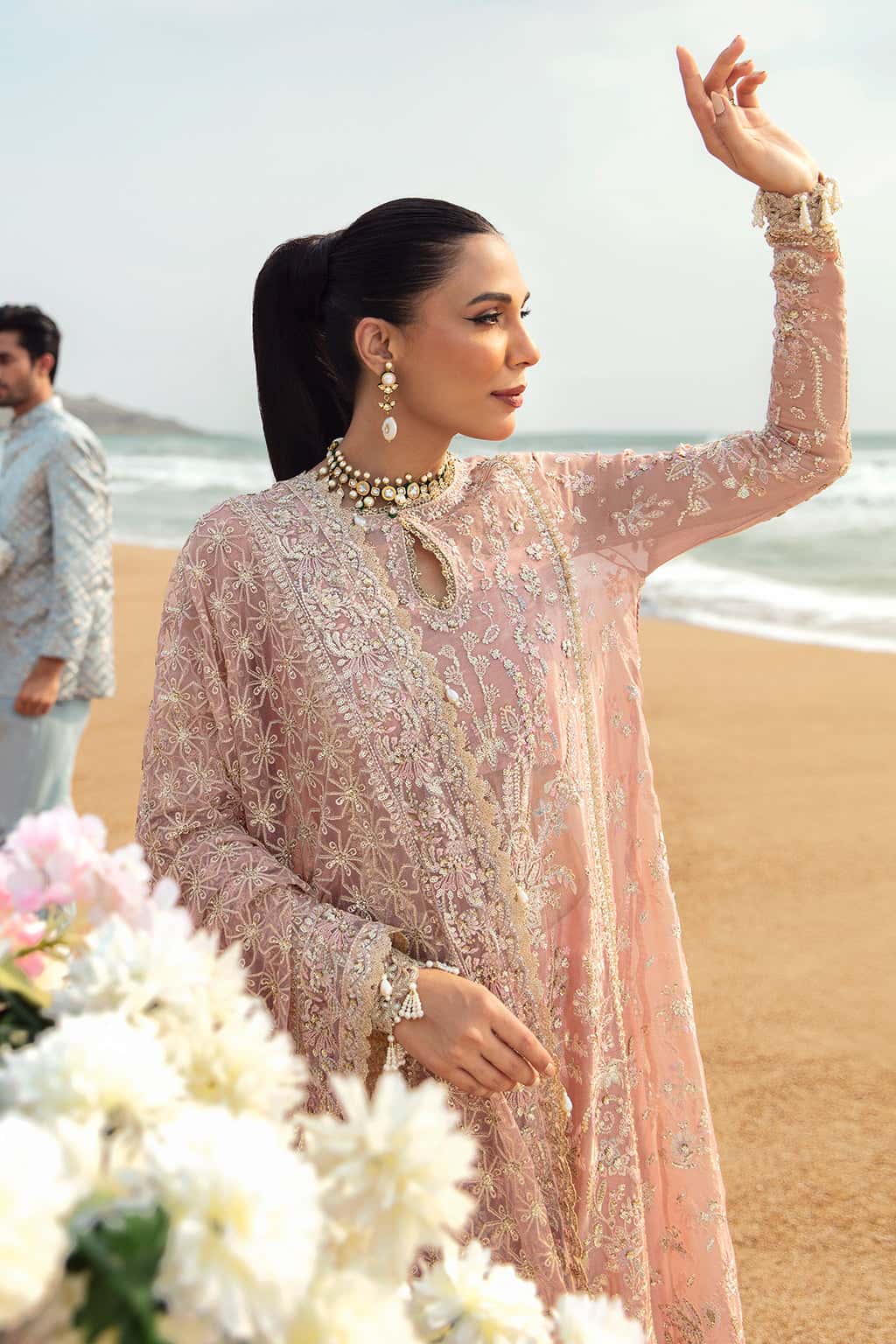 Shazma Raw Silk Pakistani Formal Dresses - Afrozeh - 5