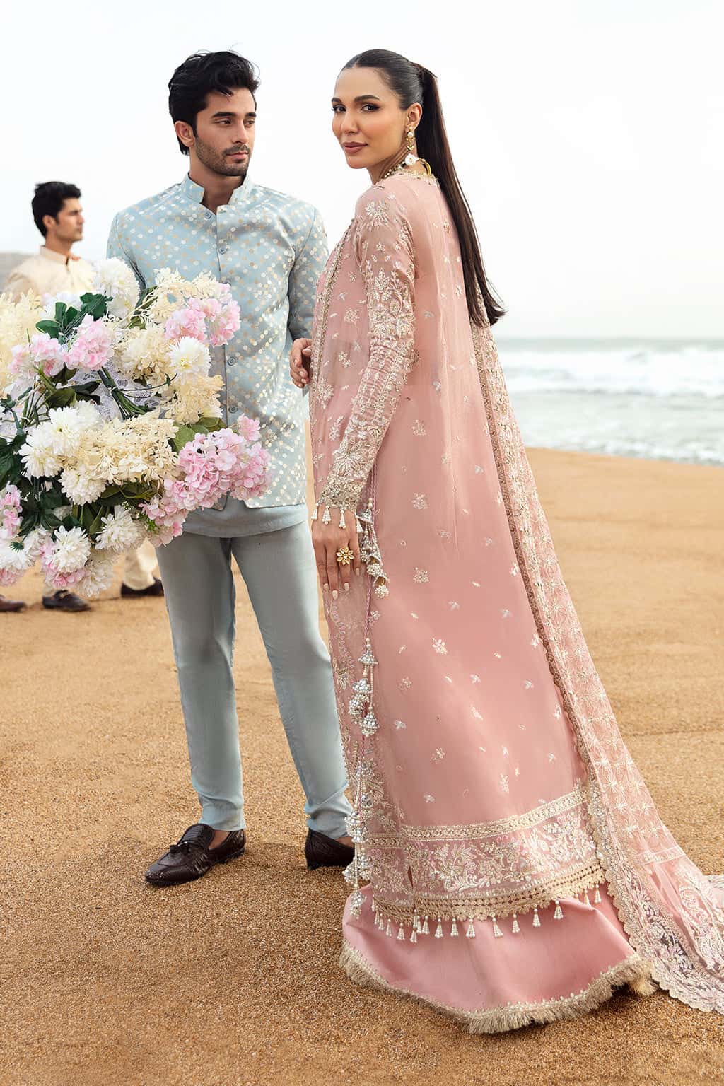 Shazma Raw Silk Pakistani Formal Dresses - Afrozeh - 6