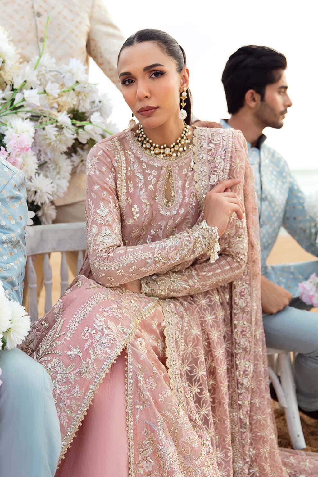 Shazma Raw Silk Pakistani Formal Dresses - Afrozeh - 7