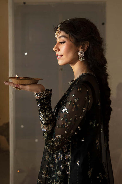 Meera Raw Silk Pakistani Formal Dresses - Afrozeh - 4