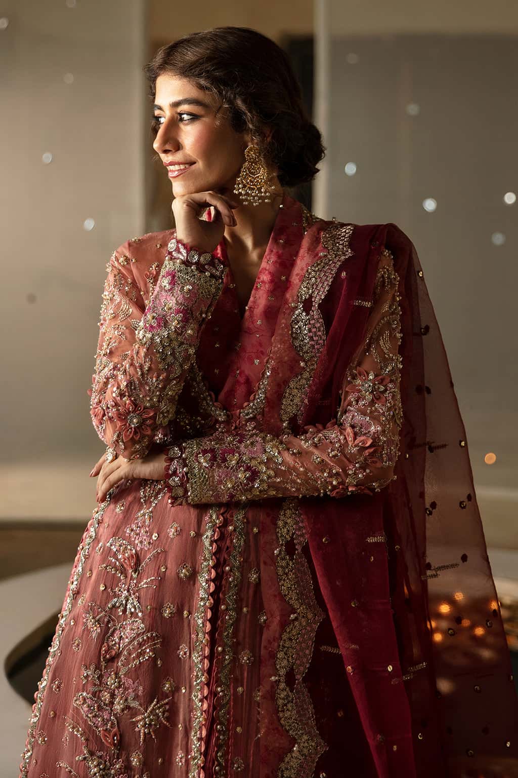 Mehreen Raw Silk Pakistani Formal Dresses - Afrozeh - 4