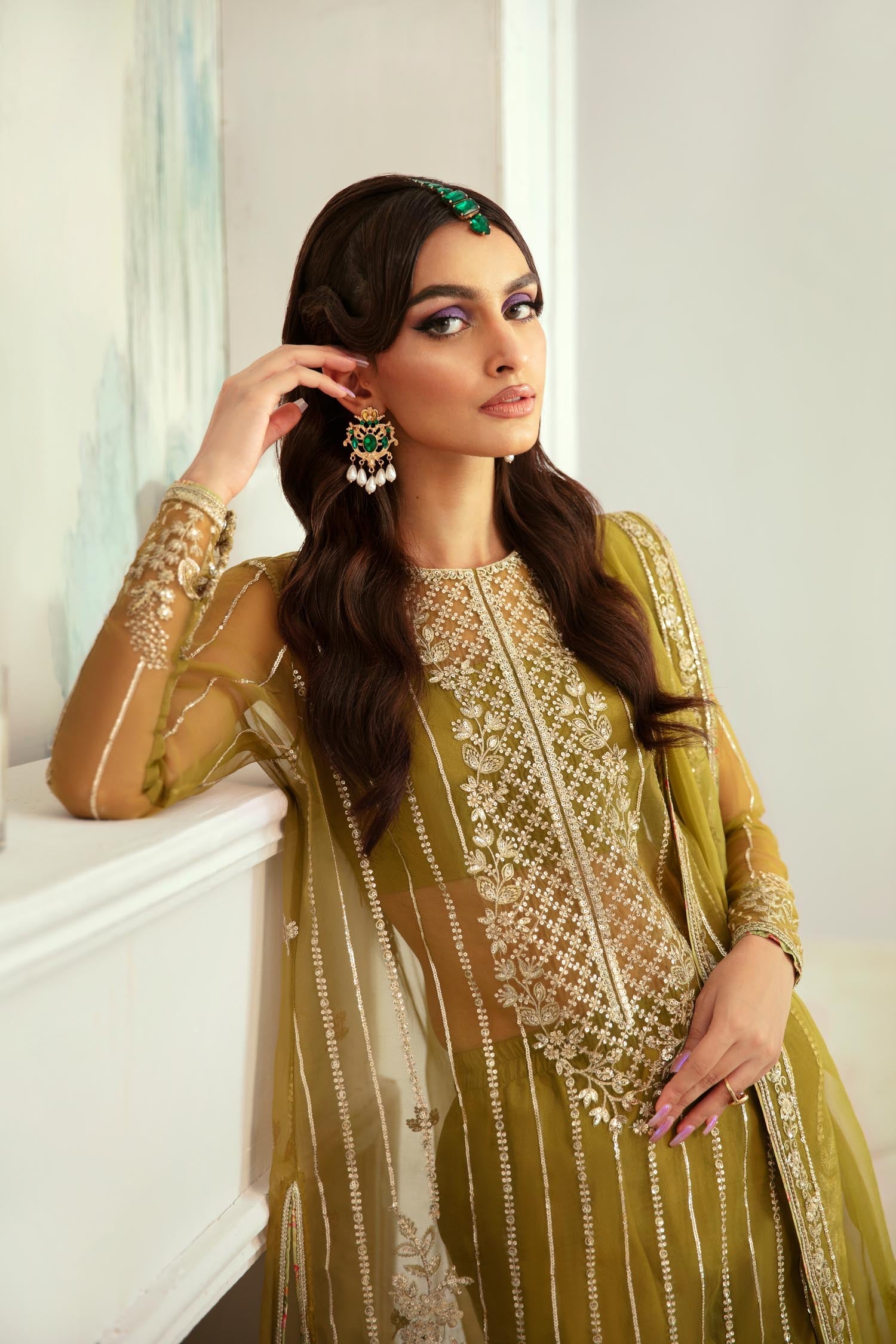 Islet Organza Pakistani Formal Dresses - Akbar Aslam - 2