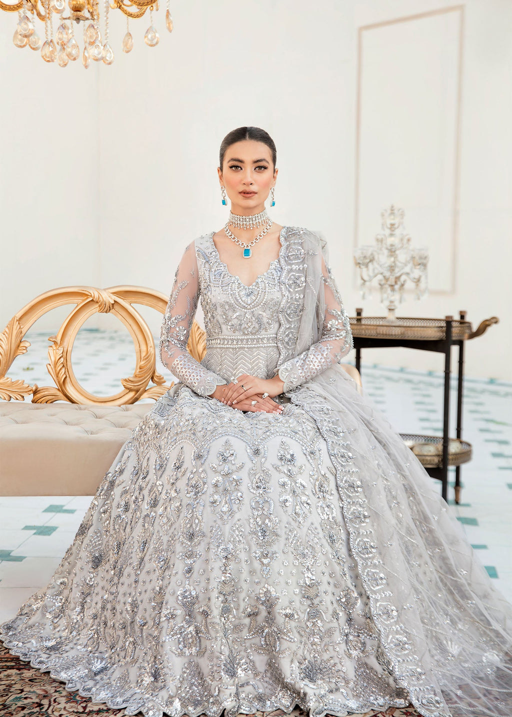 Slate Pakistani Designer Dress