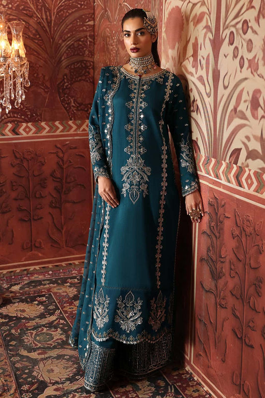 Kaira Raw Silk Pakistani Formal Dresses - Afrozeh - 1