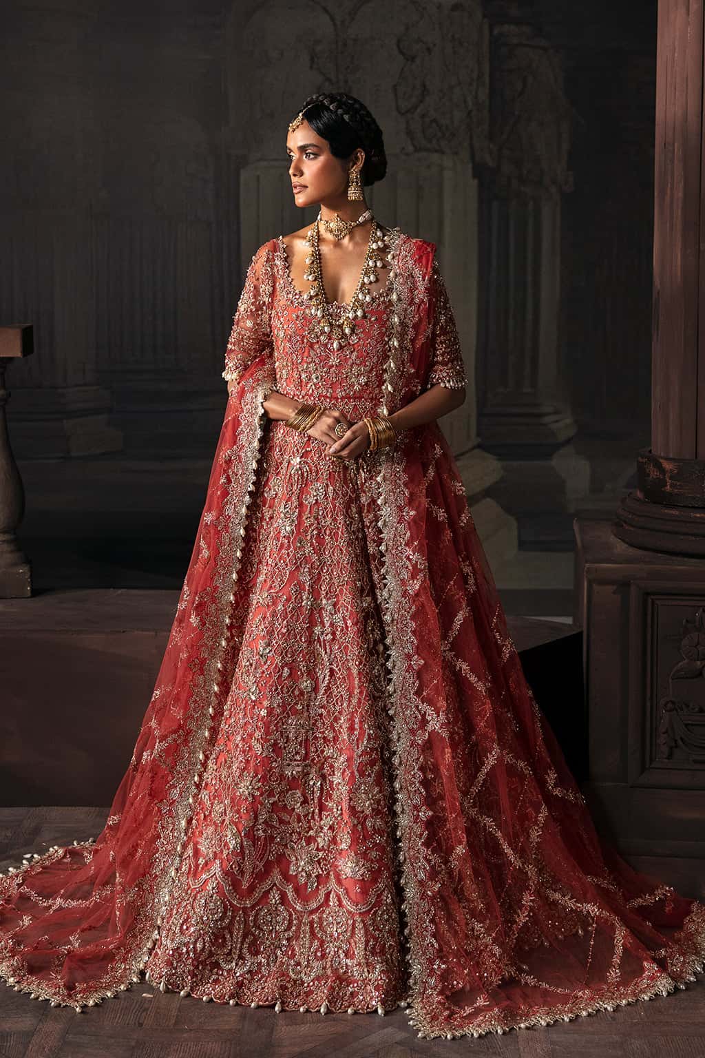 Lavinia Raw Silk Pakistani Formal Dresses - Afrozeh - 1