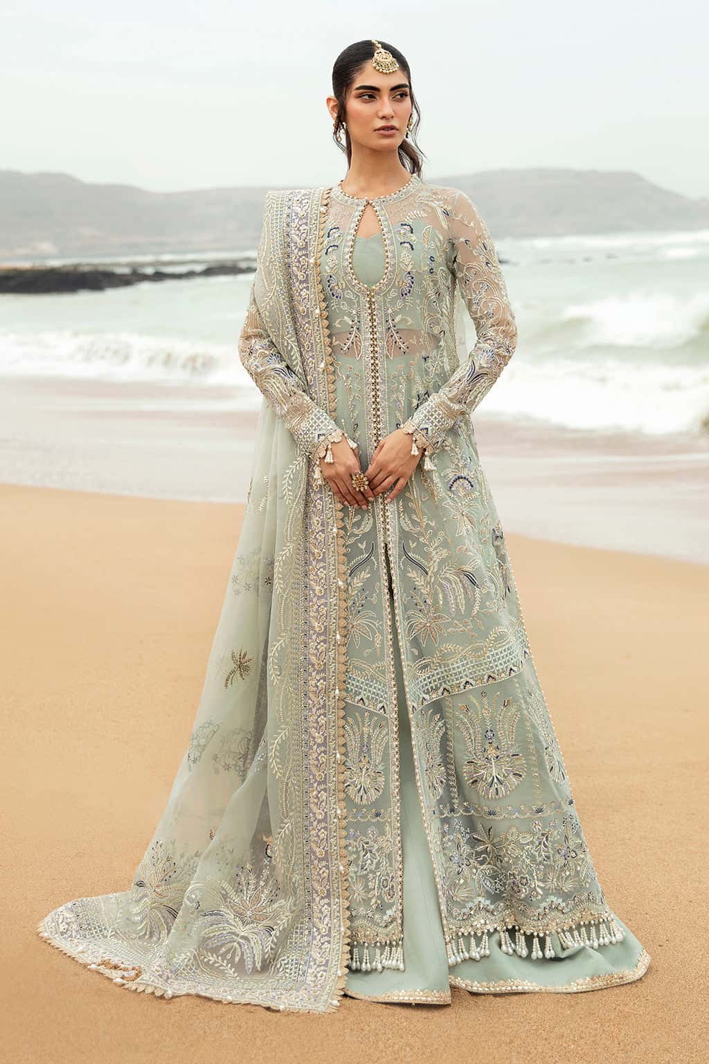 Shanzay Raw Silk Pakistani Formal Dresses - Afrozeh - 1