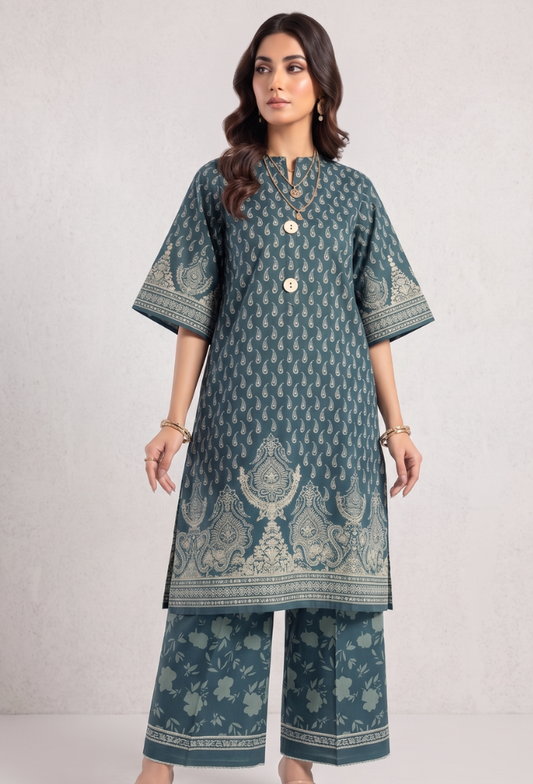 Ethnic By Humdum - D10 Lawn Pakistani Summer Dresses - Humdum - 1
