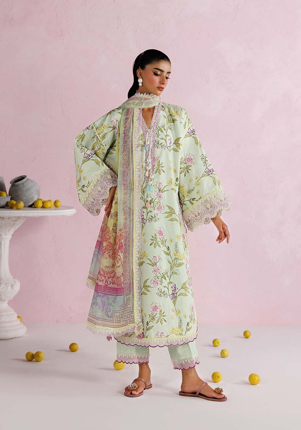AFSOON ZQ001 Chiffon Pakistani Summer Dresses - Zarqash - 1