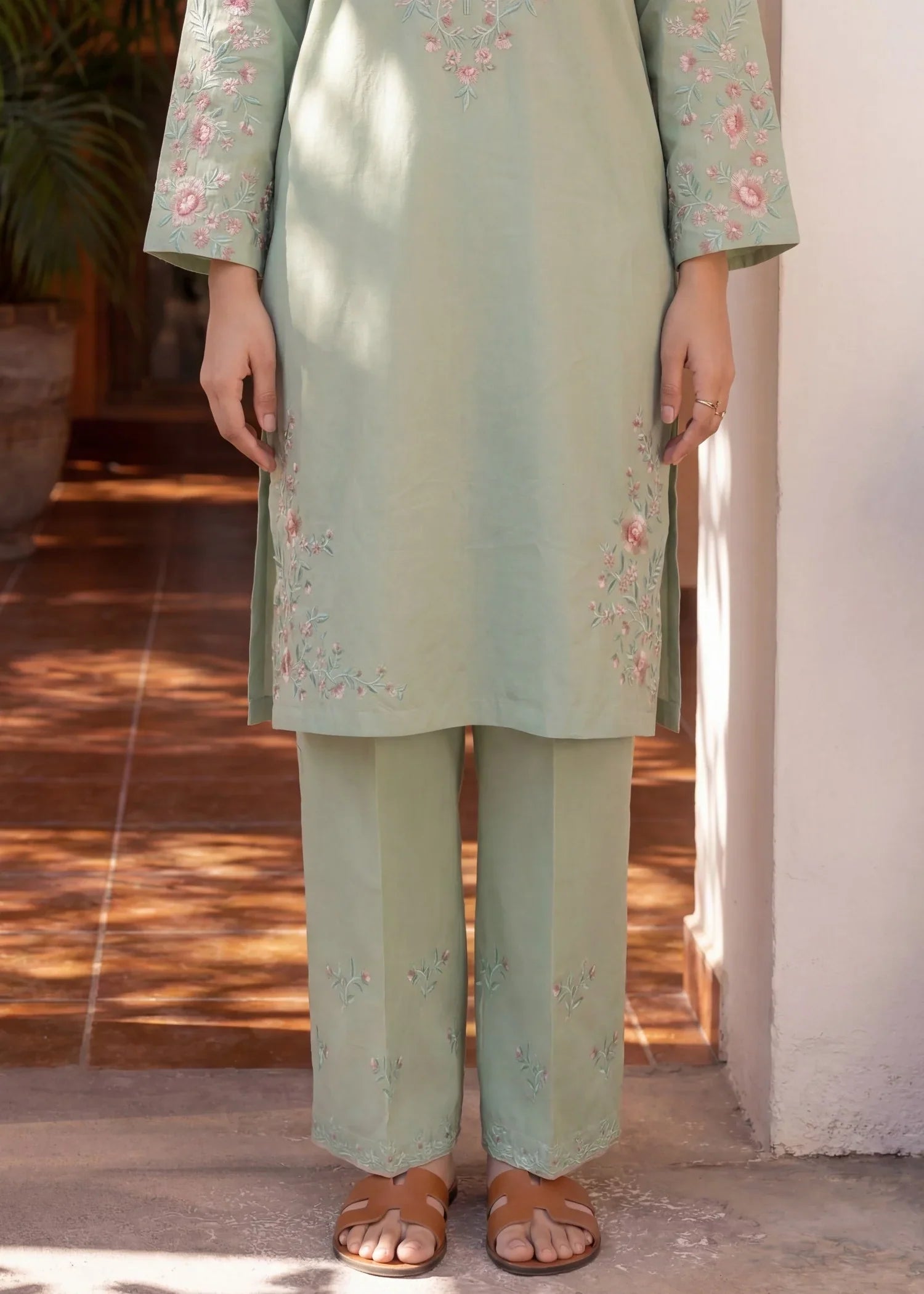 Superior Pista Premium Fabric Pakistani Summer Dresses - Sahiba-clothing - 4