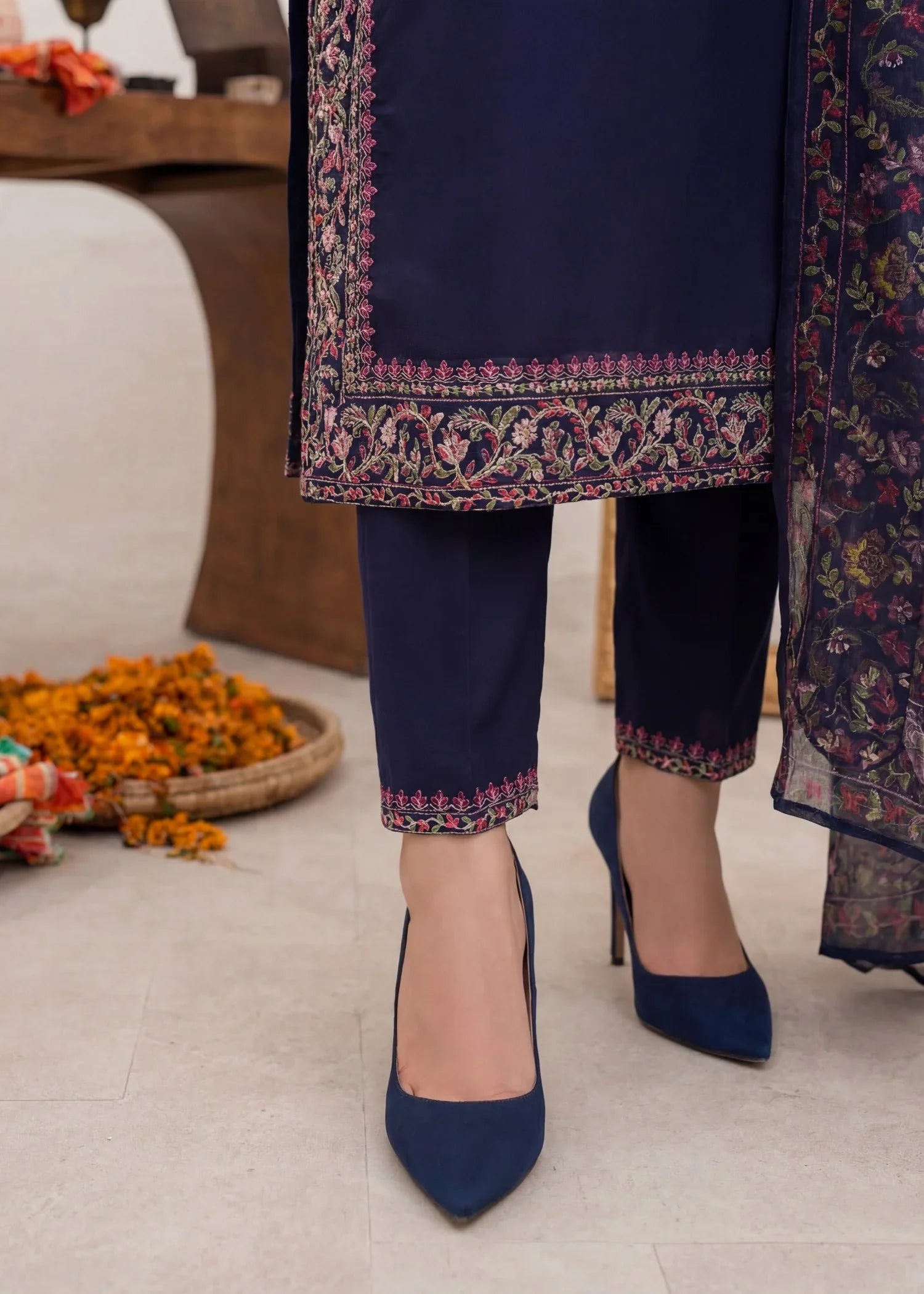 Basanti Premium Fabric Pakistani Summer Dresses - Sahiba-clothing - 5