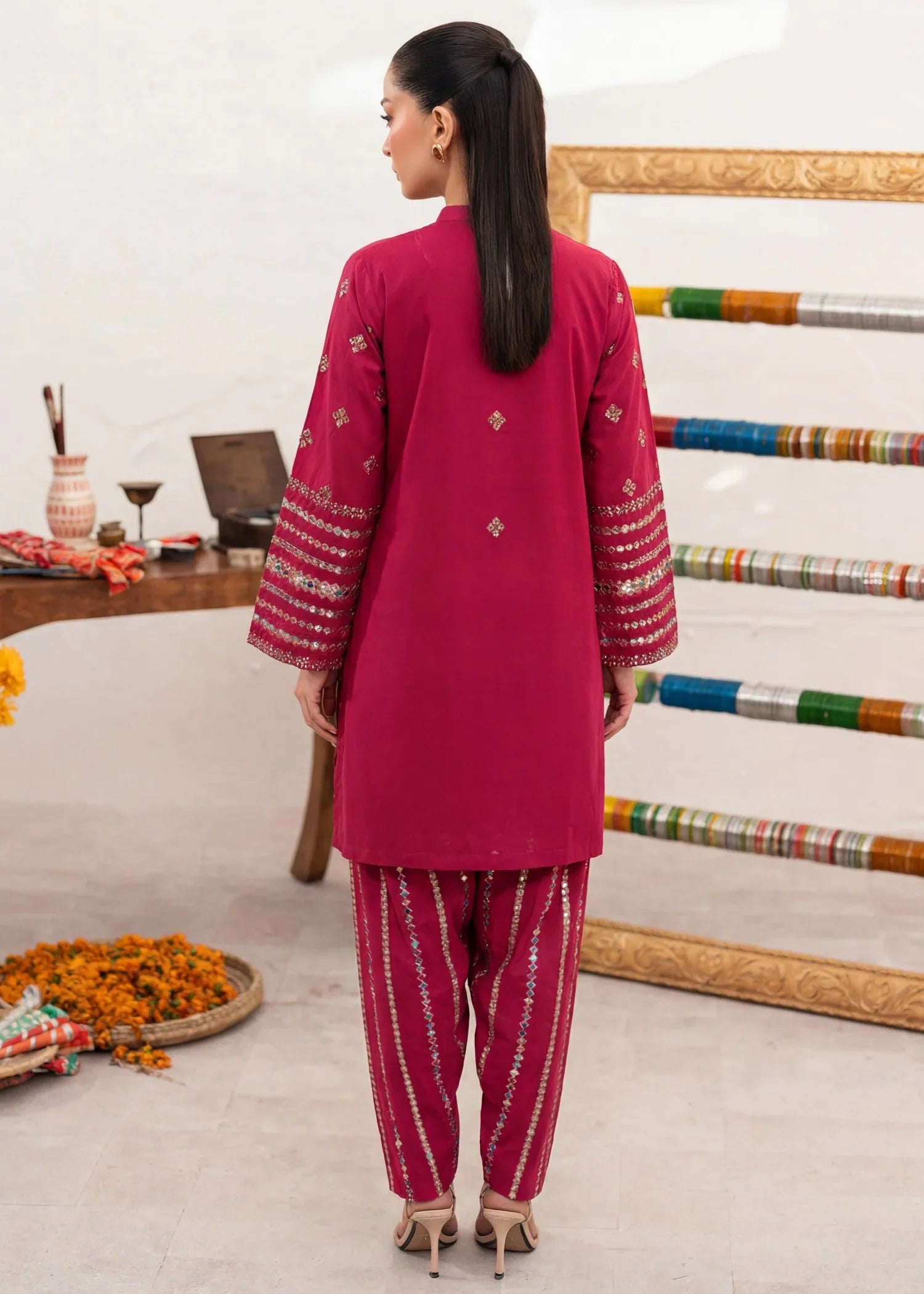 Laleh Rose Premium Fabric Pakistani Summer Dresses - Sahiba-clothing - 2
