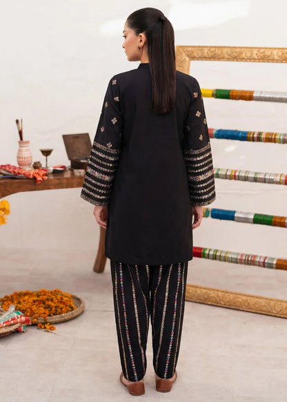 Laleh Rose - Black Premium Fabric Pakistani Summer Dresses - Sahiba-clothing - 2