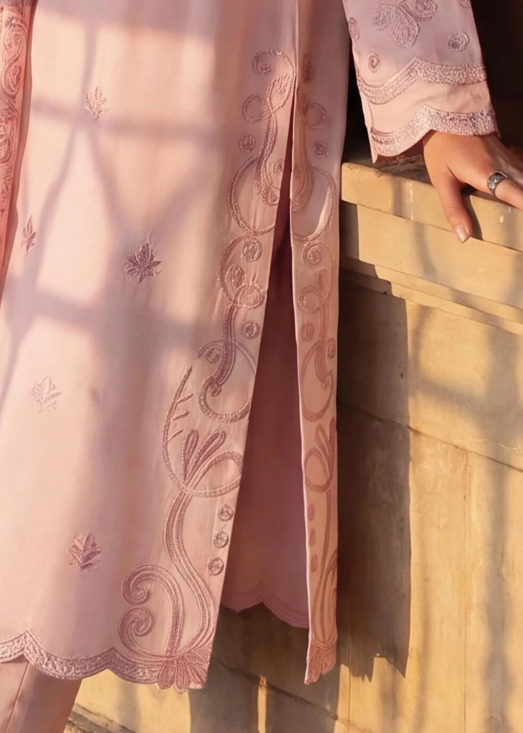 Freedom Pink Premium Fabric Pakistani Summer Dresses - Sahiba-clothing - 3