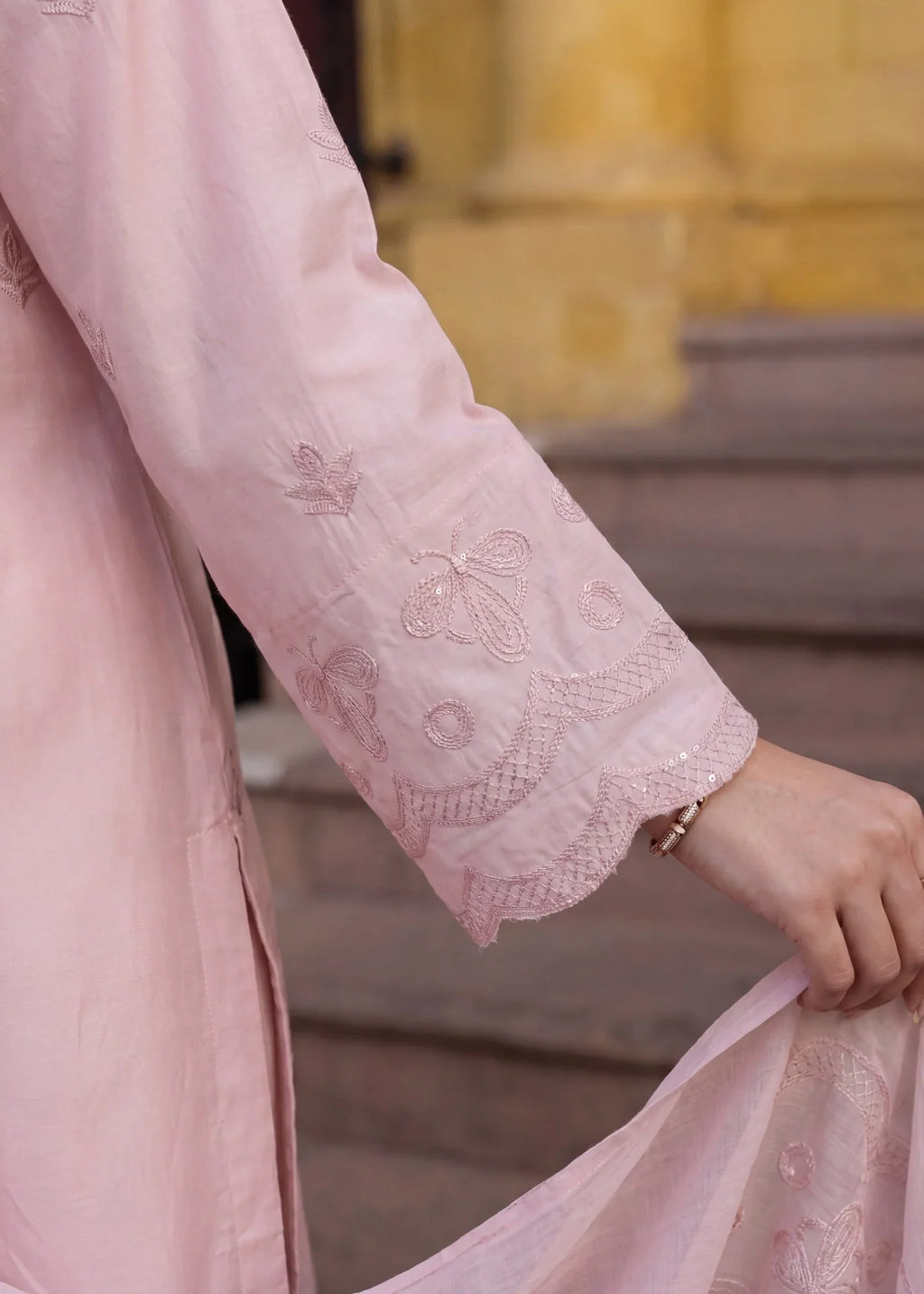Freedom Pink Premium Fabric Pakistani Summer Dresses - Sahiba-clothing - 5
