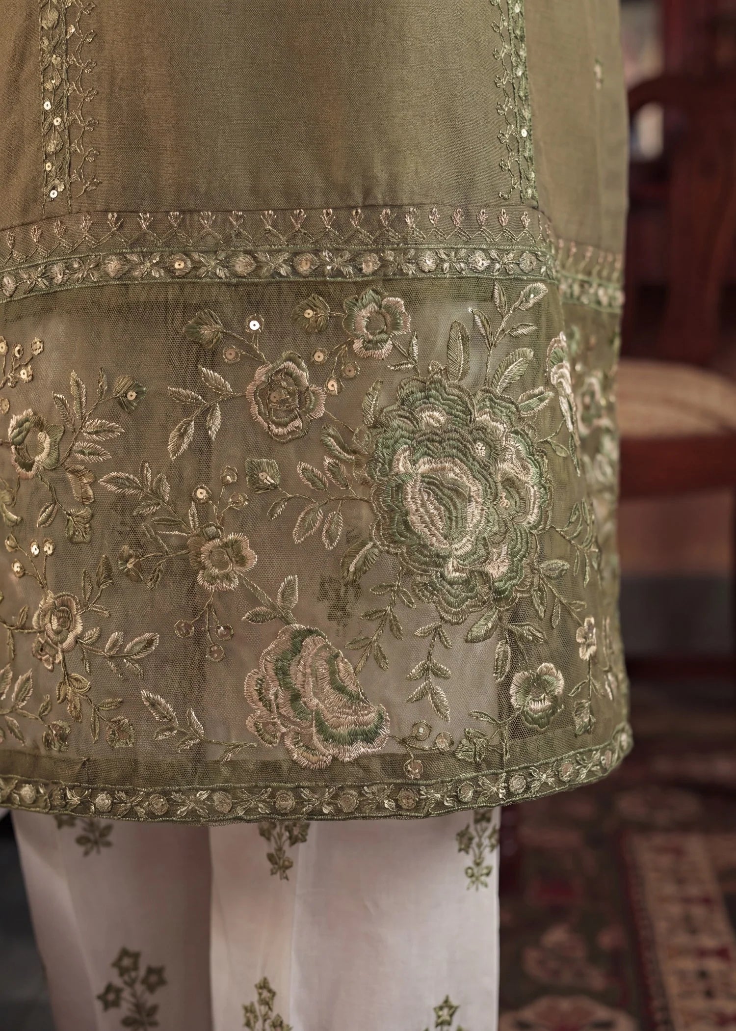 Celadon Premium Fabric Pakistani Summer Dresses - Sahiba-clothing - 5