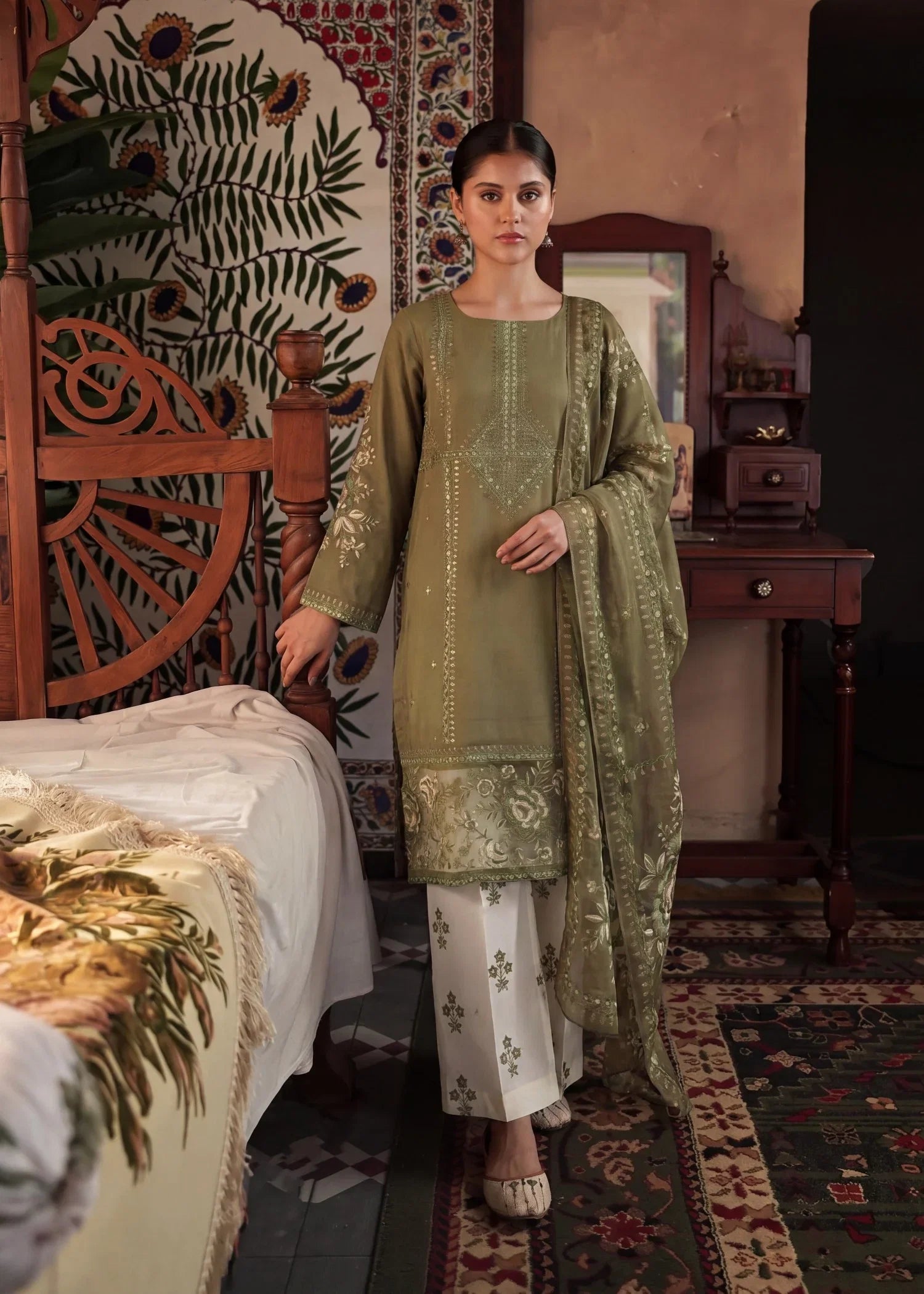 Celadon Premium Fabric Pakistani Summer Dresses - Sahiba-clothing - 1