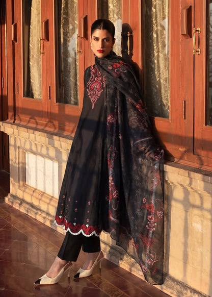 Feeha Black Premium Fabric Pakistani Summer Dresses - Sahiba-clothing - 8