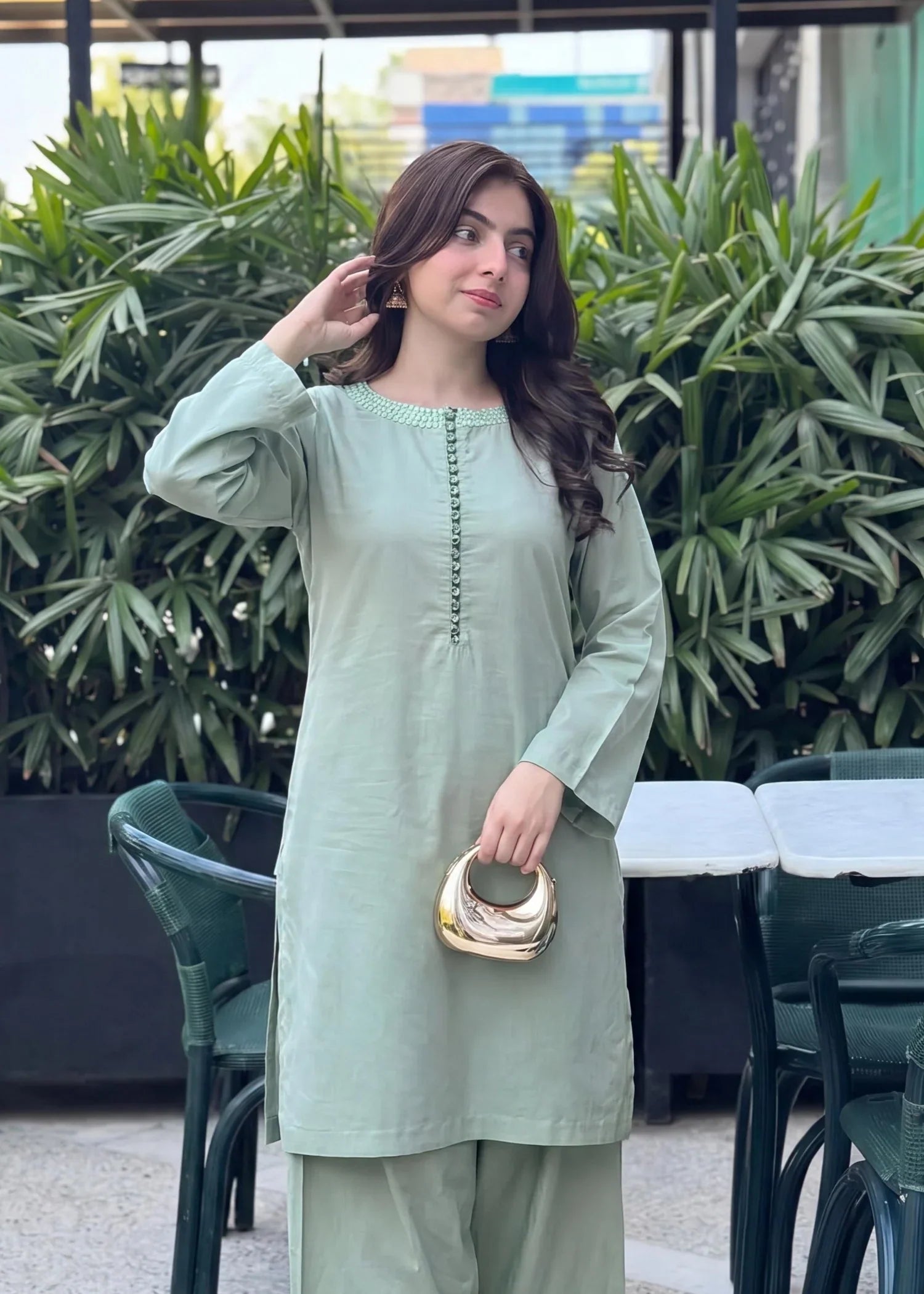 Jiya Pista Premium Fabric Pakistani Summer Dresses - Sahiba-clothing - 5