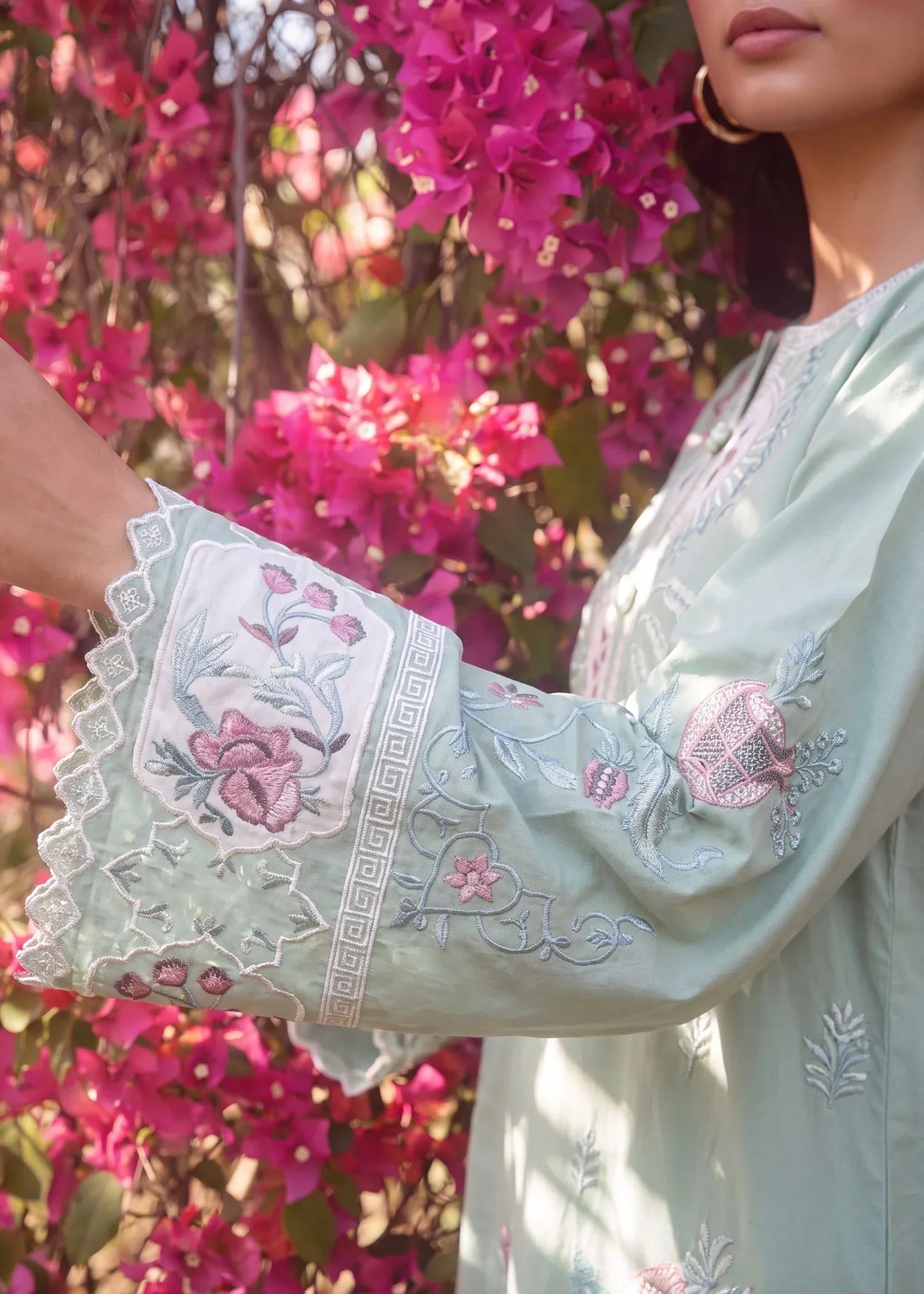 Humnawah Pista Premium Fabric Pakistani Summer Dresses - Sahiba-clothing - 4