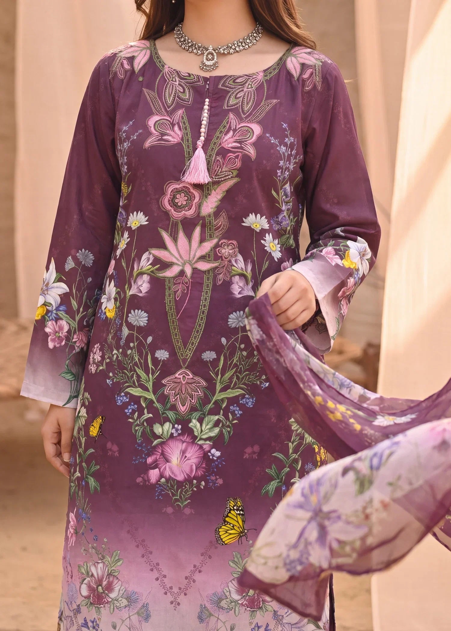 Cheen Premium Fabric Pakistani Summer Dresses - Sahiba-clothing - 4