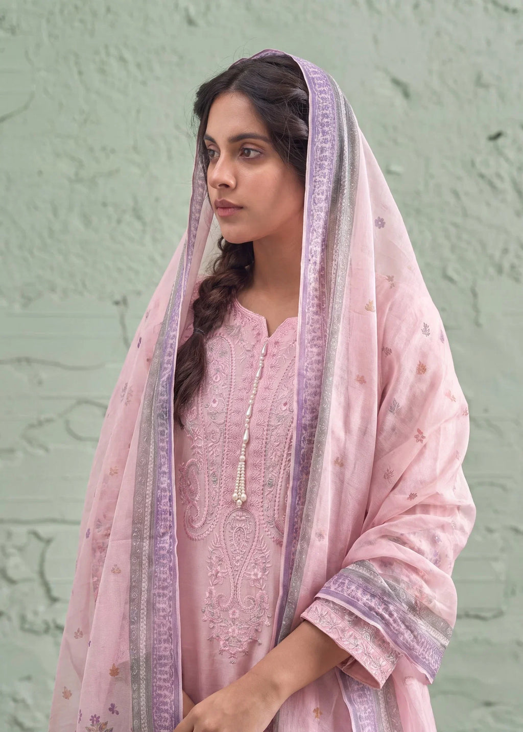 Swaye Pink Premium Fabric Pakistani Summer Dresses - Sahiba-clothing - 4