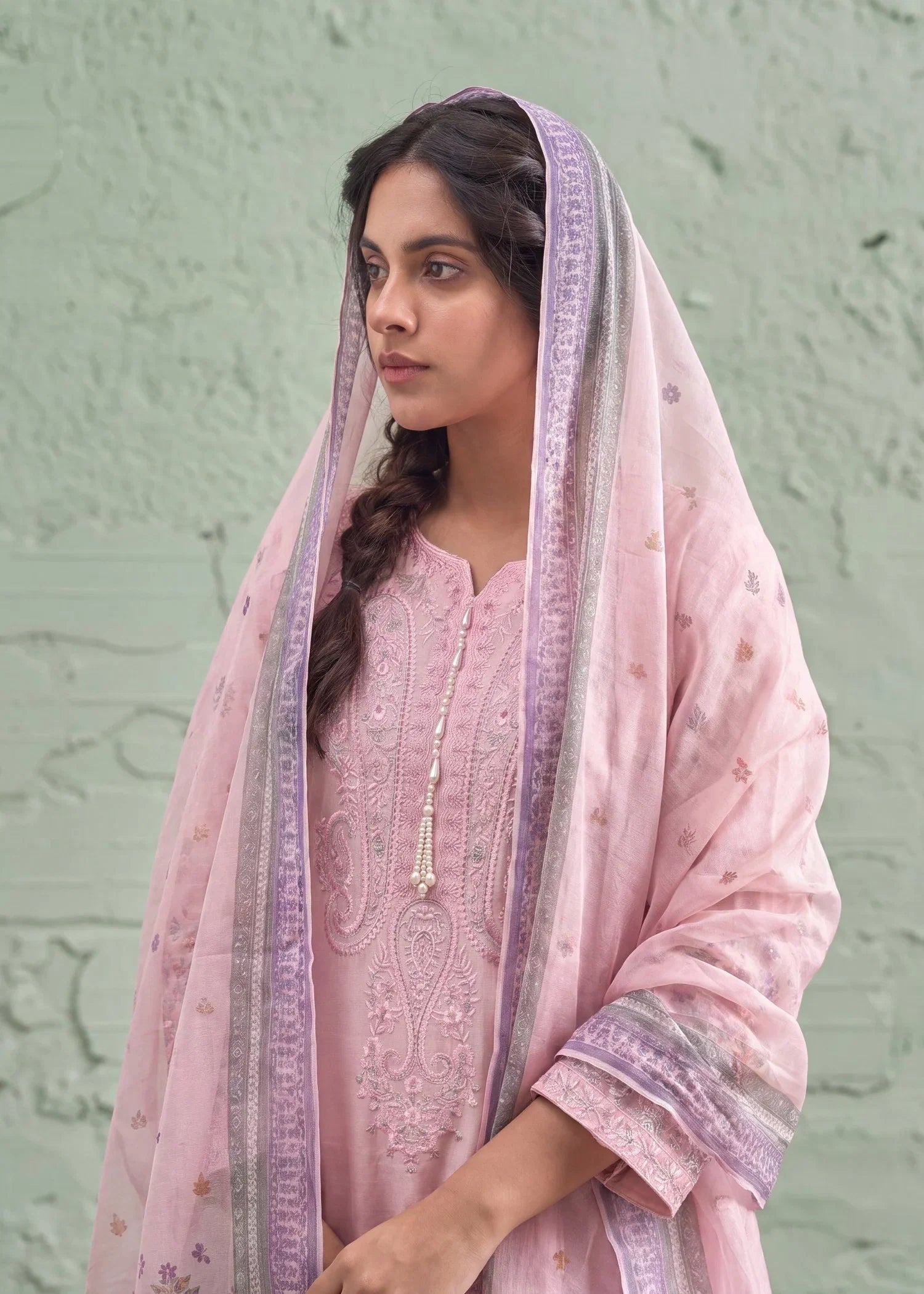 Swaye Pink Premium Fabric Pakistani Summer Dresses - Sahiba-clothing - 4