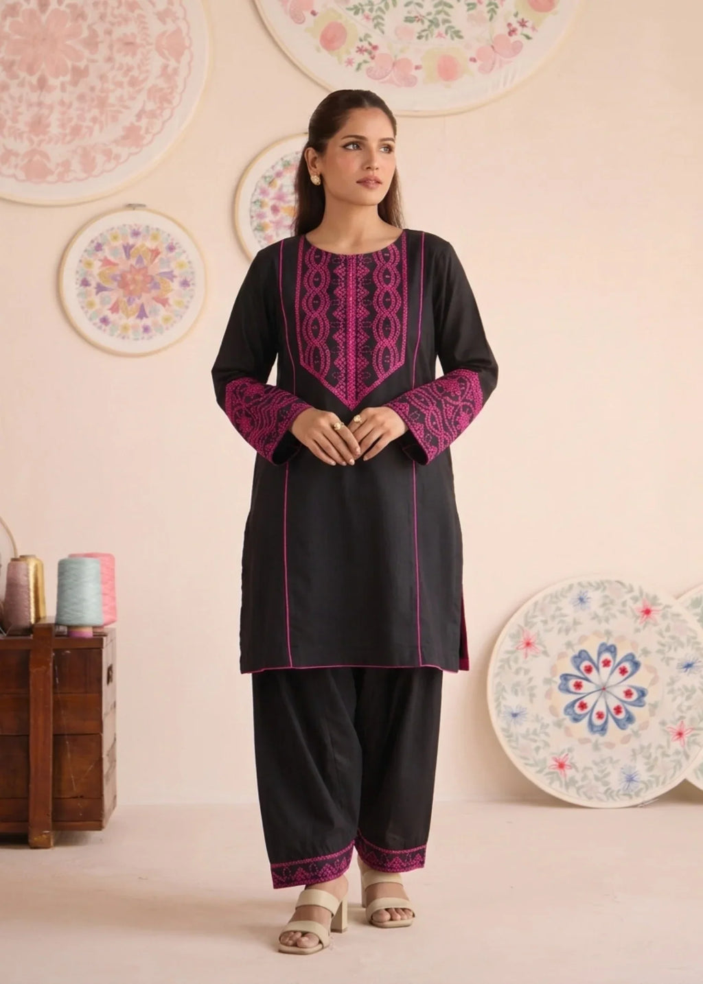 Pastel Premium Fabric Pakistani Summer Dresses - Sahiba-clothing - 1