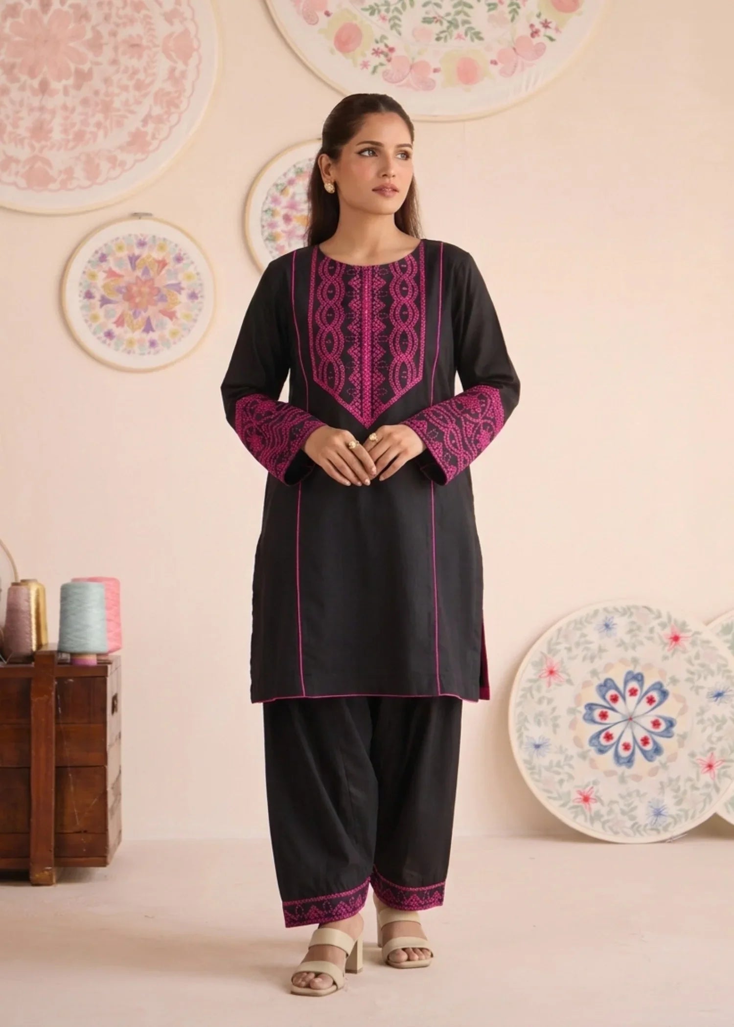 Pastel Premium Fabric Pakistani Summer Dresses - Sahiba-clothing - 1