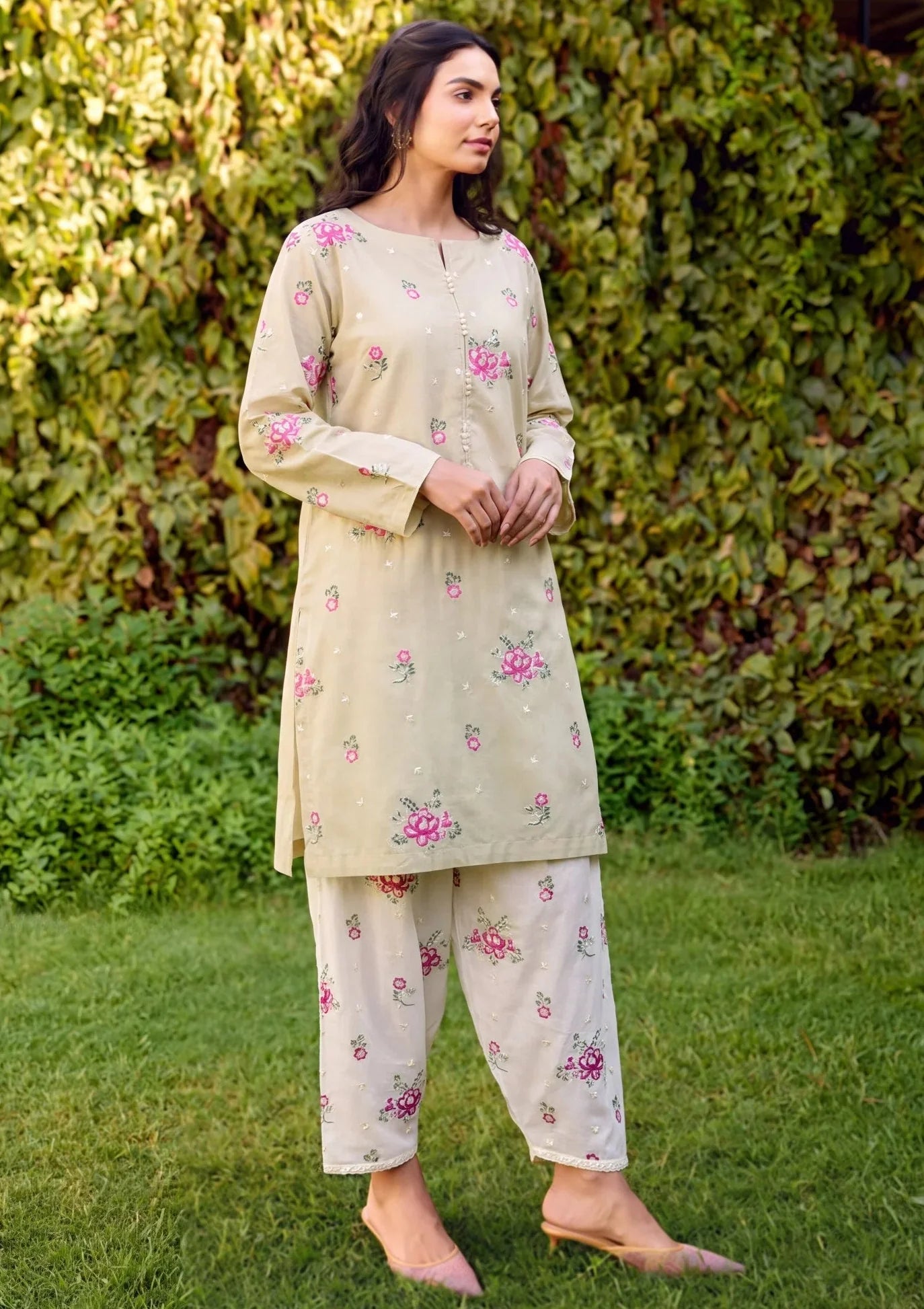 Gul-e-Aasman Skin Premium Fabric Pakistani Summer Dresses - Sahiba-clothing - 5