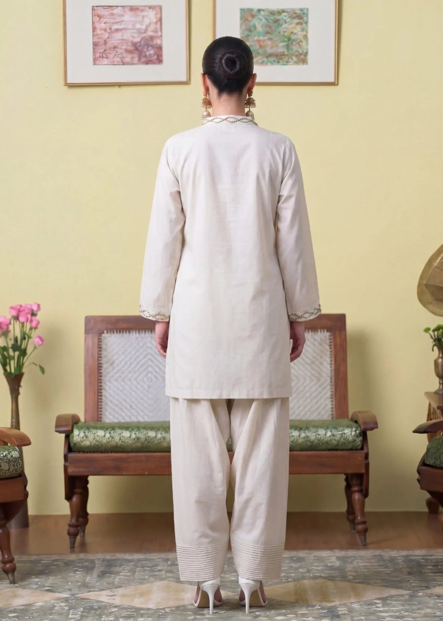 Espresso Jawa Velvet Pakistani Summer Dresses - Sahiba-clothing - 2