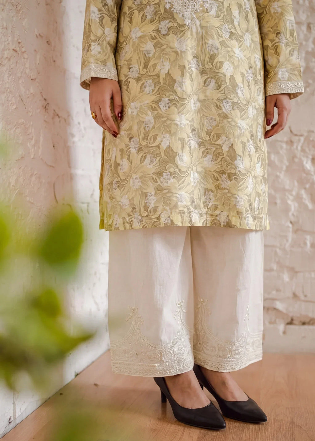 Goldenrod Premium Fabric Pakistani Summer Dresses - Sahiba-clothing - 4