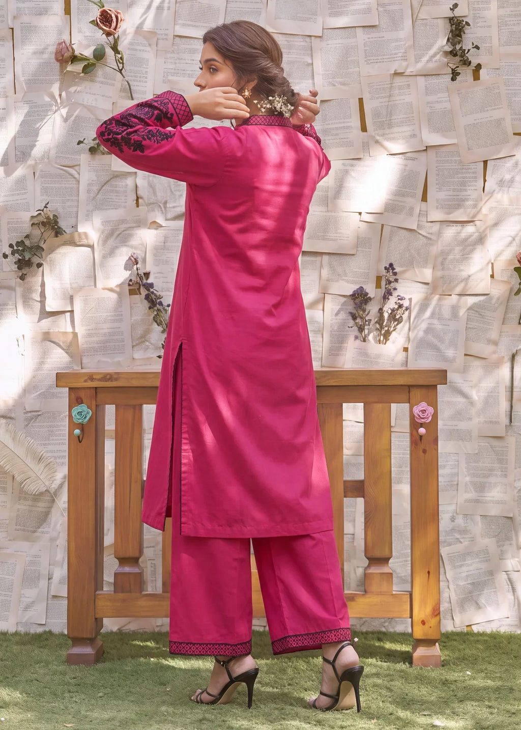 Zubairya Red Premium Fabric Pakistani Summer Dresses - Sahiba-clothing - 3