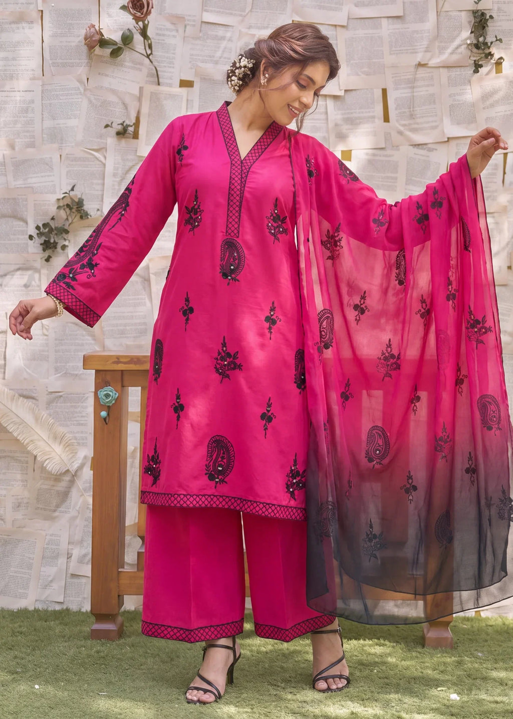 Zubairya Red Premium Fabric Pakistani Summer Dresses - Sahiba-clothing - 1
