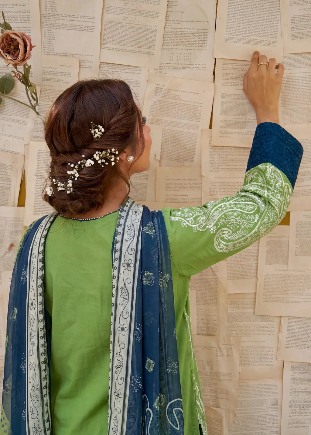Qamariya Green Premium Fabric Pakistani Summer Dresses - Sahiba-clothing - 5