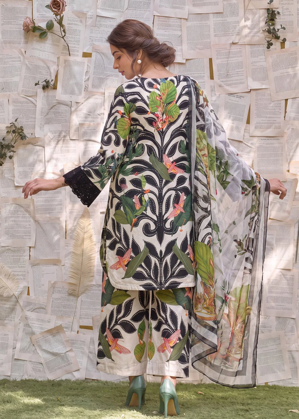 Sanam White Premium Fabric Pakistani Summer Dresses - Sahiba-clothing - 2