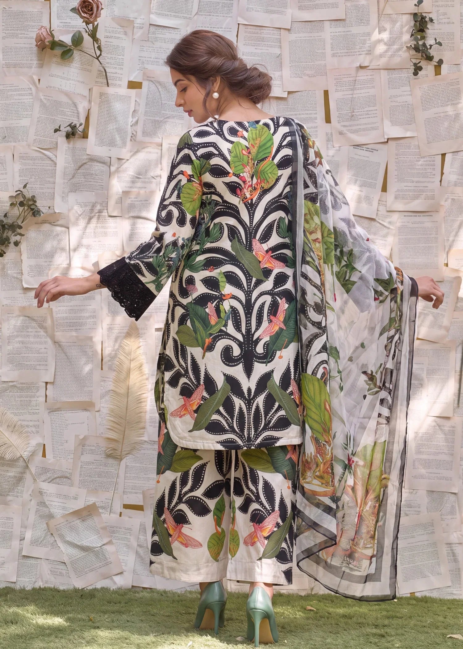 Sanam White Premium Fabric Pakistani Summer Dresses - Sahiba-clothing - 2