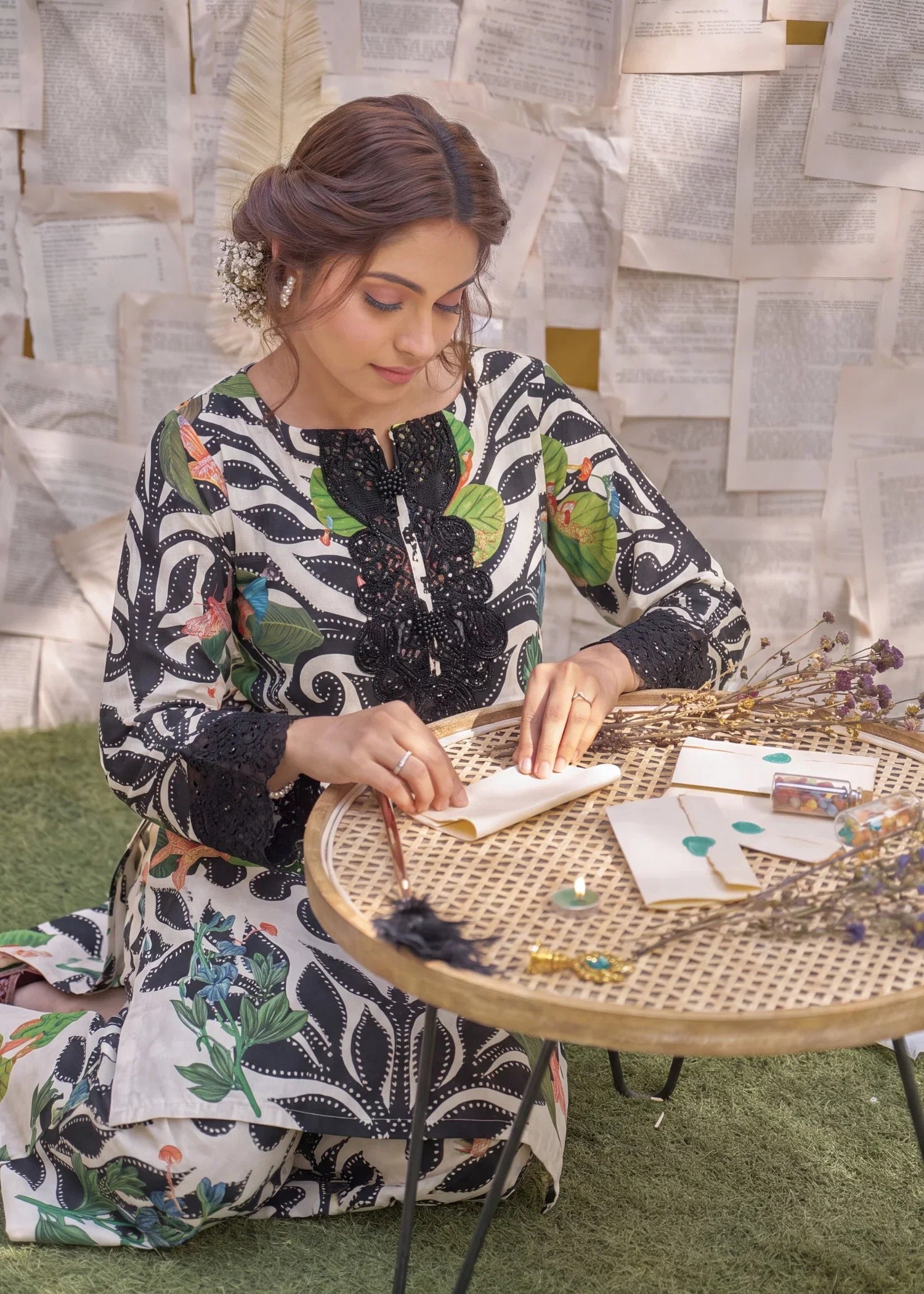 Sanam White Premium Fabric Pakistani Summer Dresses - Sahiba-clothing - 5