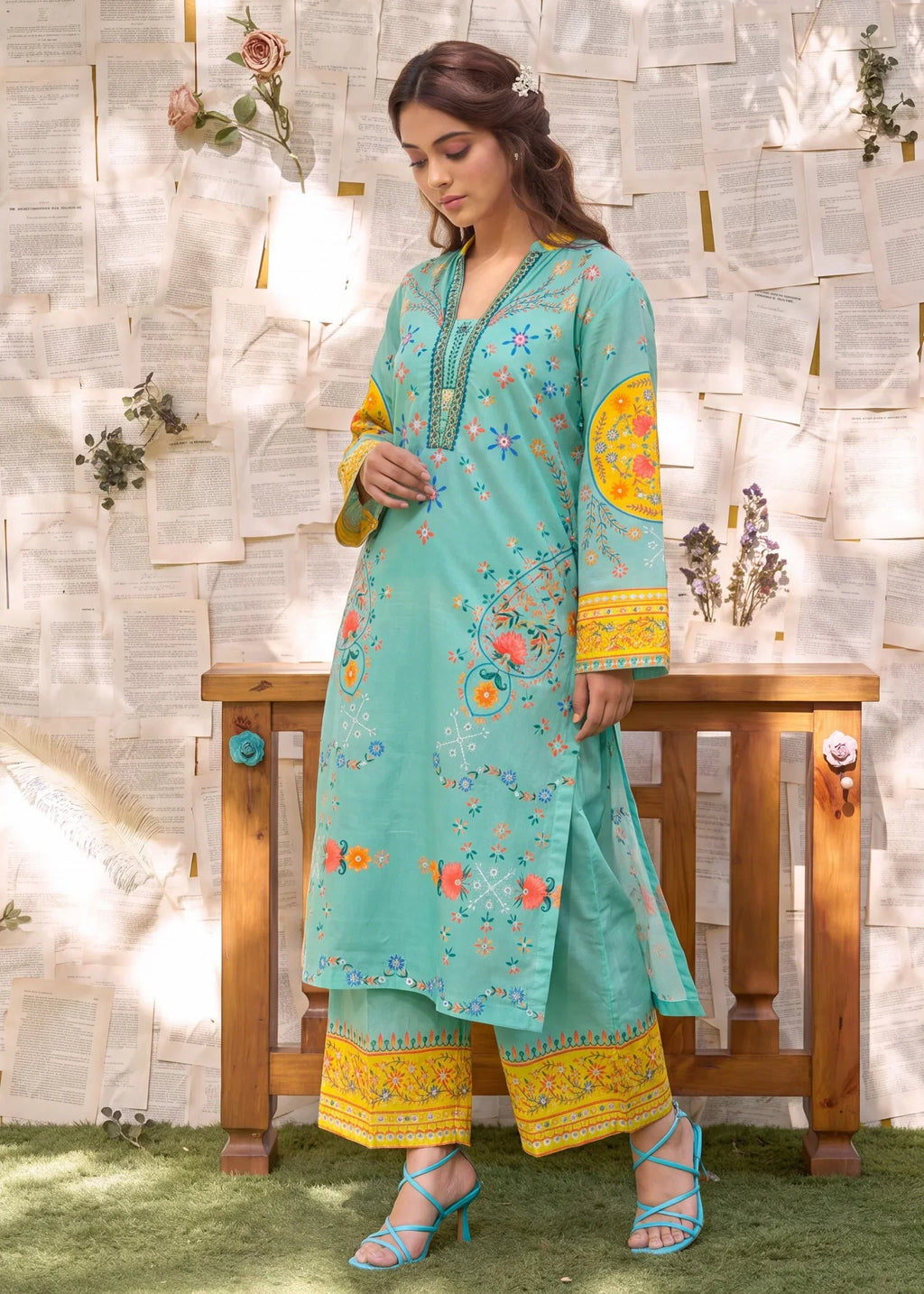 Zerbaft Premium Fabric Pakistani Summer Dresses - Sahiba-clothing - 5