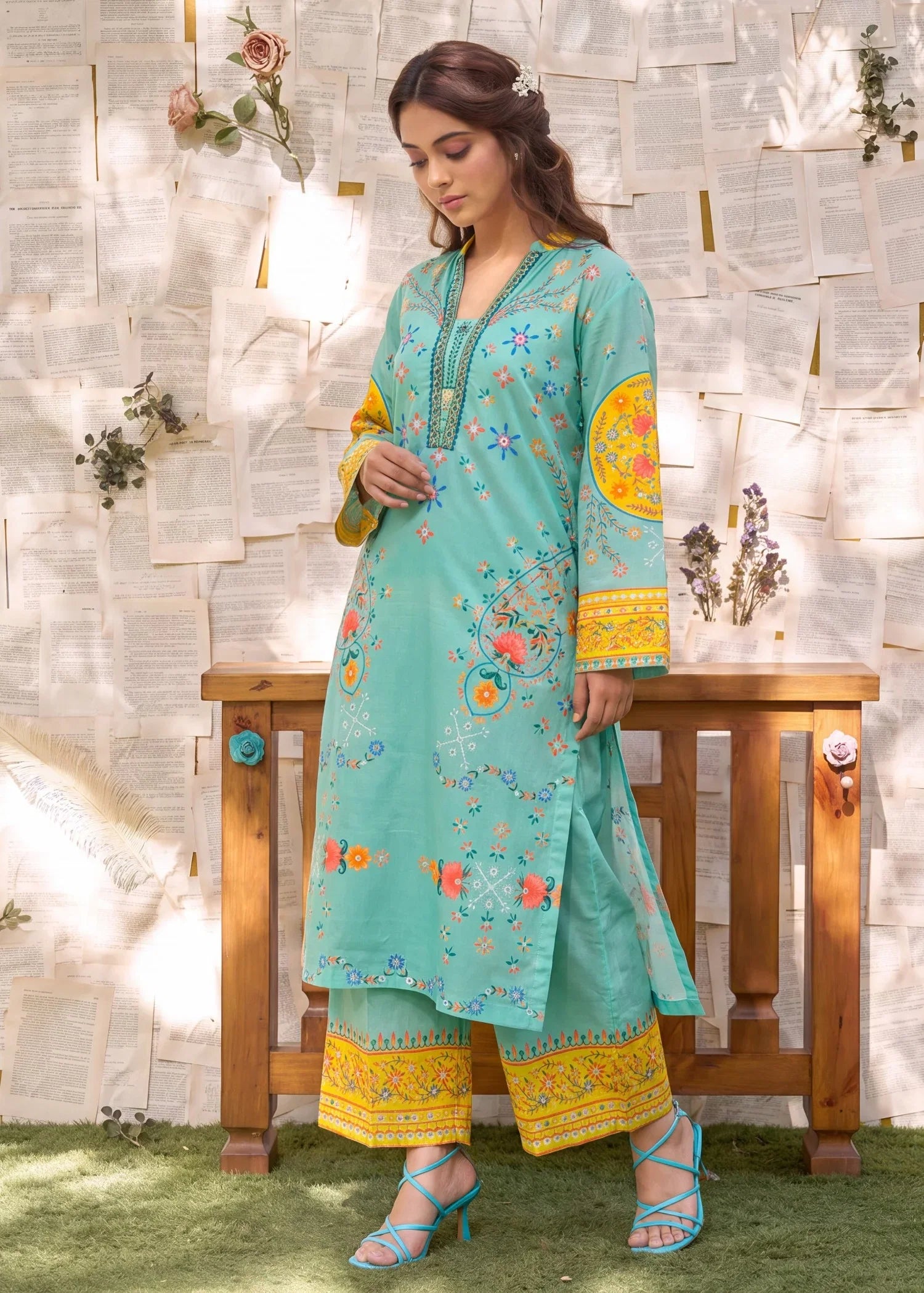 Zerbaft Premium Fabric Pakistani Summer Dresses - Sahiba-clothing - 5
