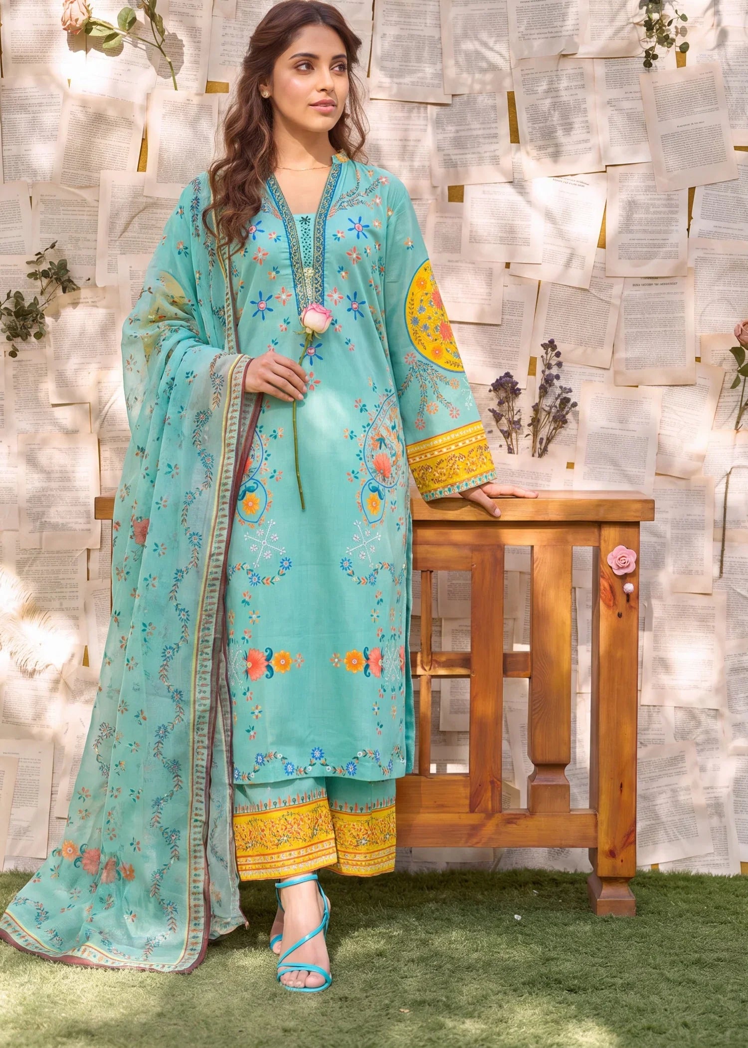 Zerbaft Premium Fabric Pakistani Summer Dresses - Sahiba-clothing - 6